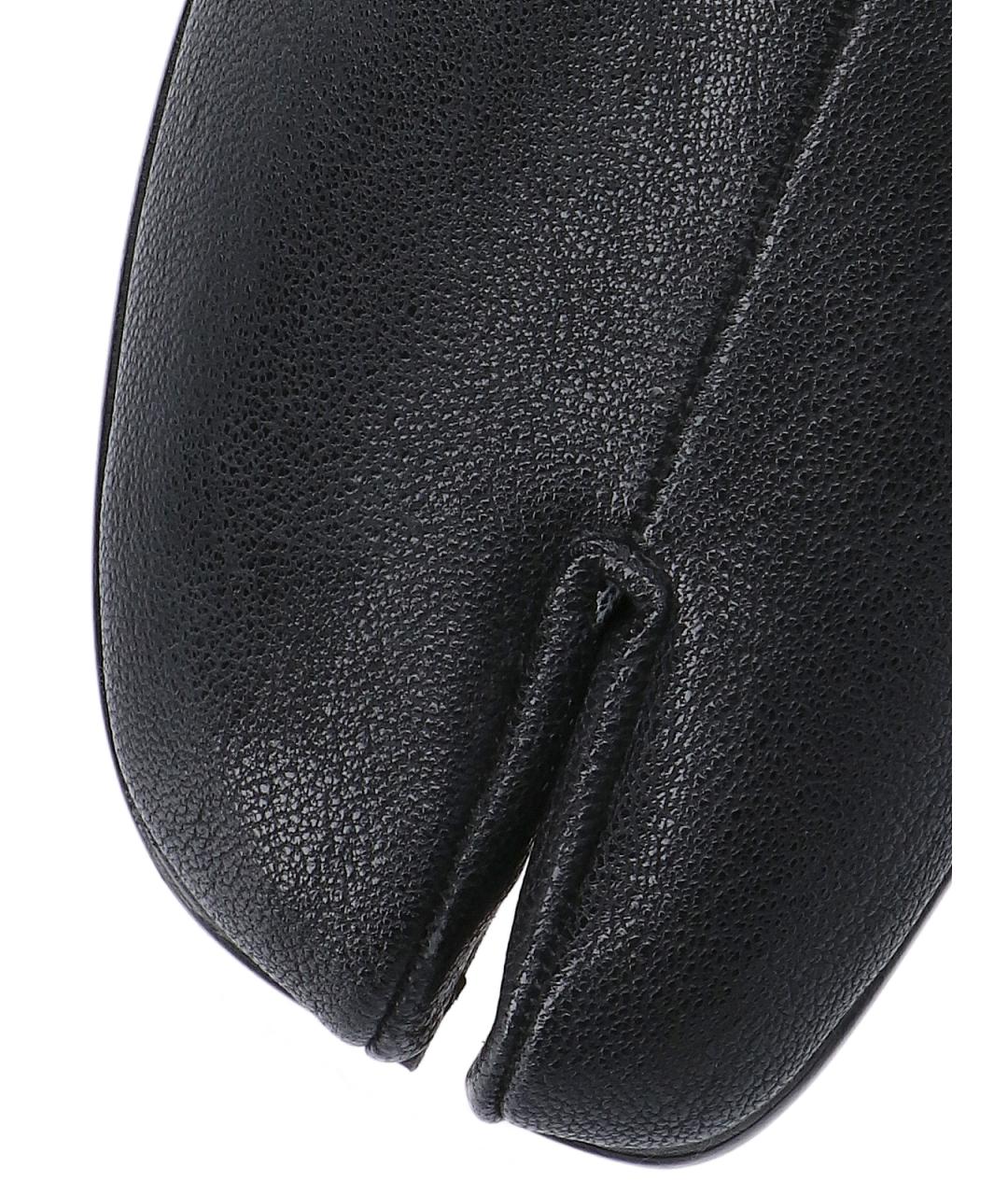 MAISON MARGIELA Черные кожаные низкие ботинки, фото 5