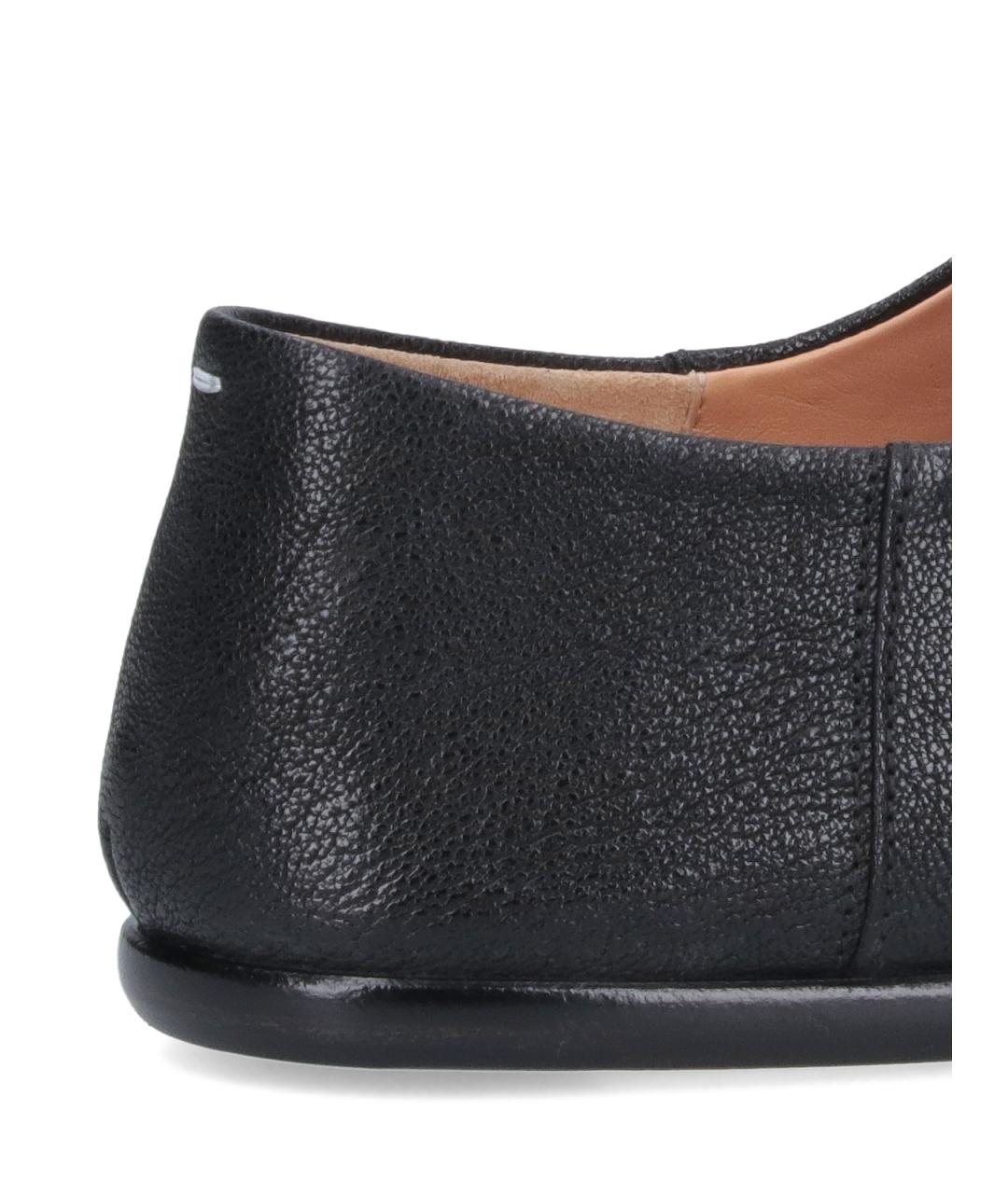 MAISON MARGIELA Черные кожаные низкие ботинки, фото 4