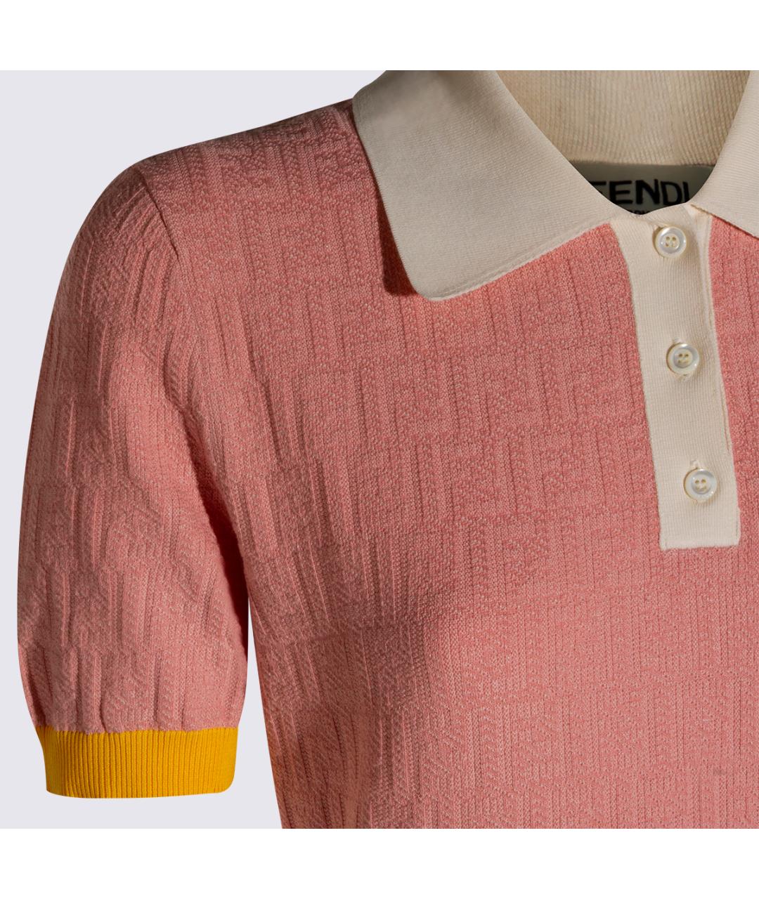 FENDI Розовое хлопковое повседневное платье, фото 3