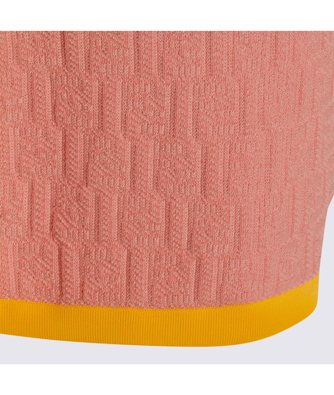 FENDI Розовое хлопковое повседневное платье, фото 4