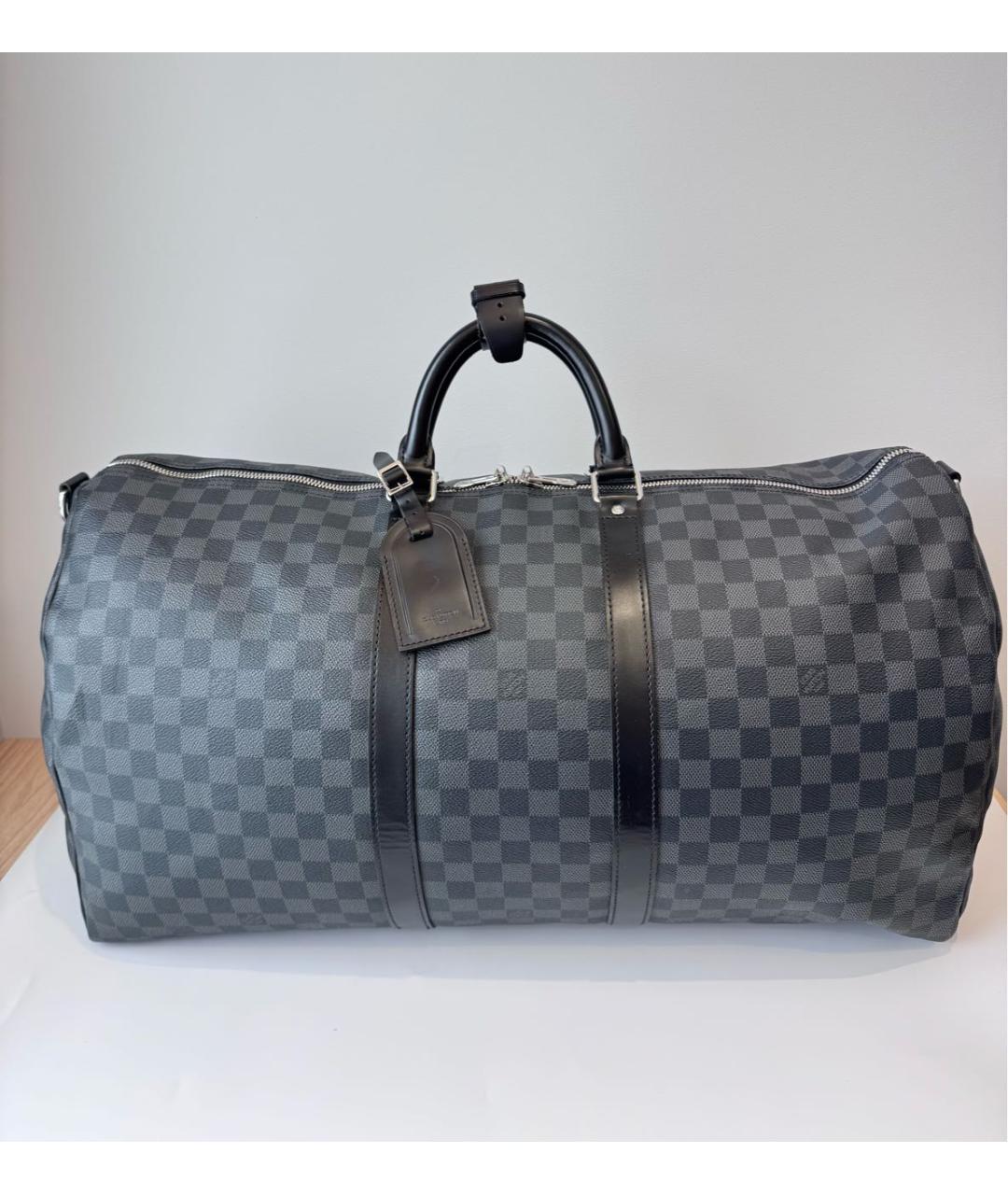 LOUIS VUITTON Черная дорожная/спортивная сумка, фото 9