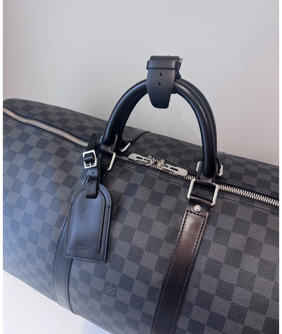 LOUIS VUITTON Черная дорожная/спортивная сумка, фото 3