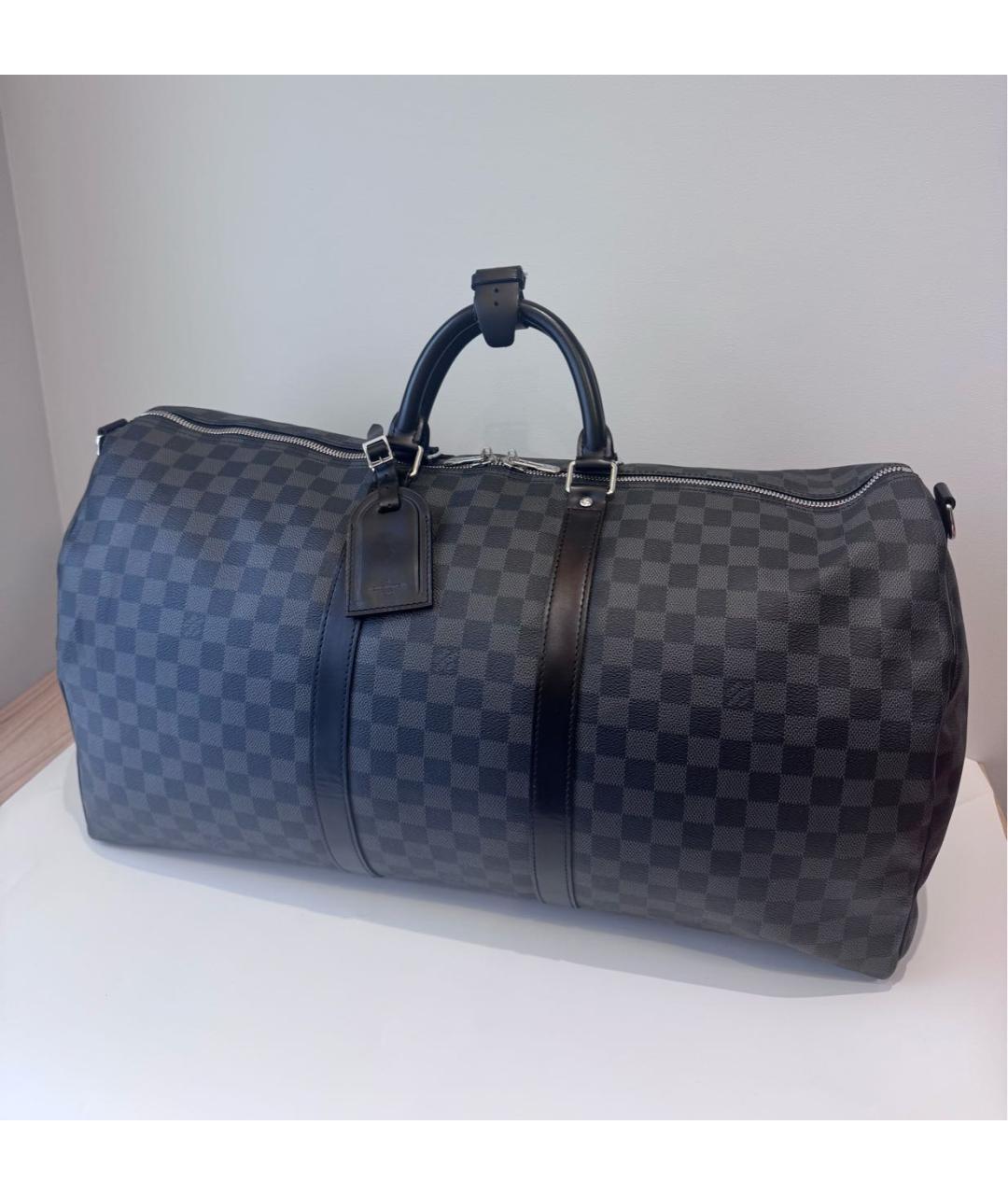 LOUIS VUITTON Черная дорожная/спортивная сумка, фото 2