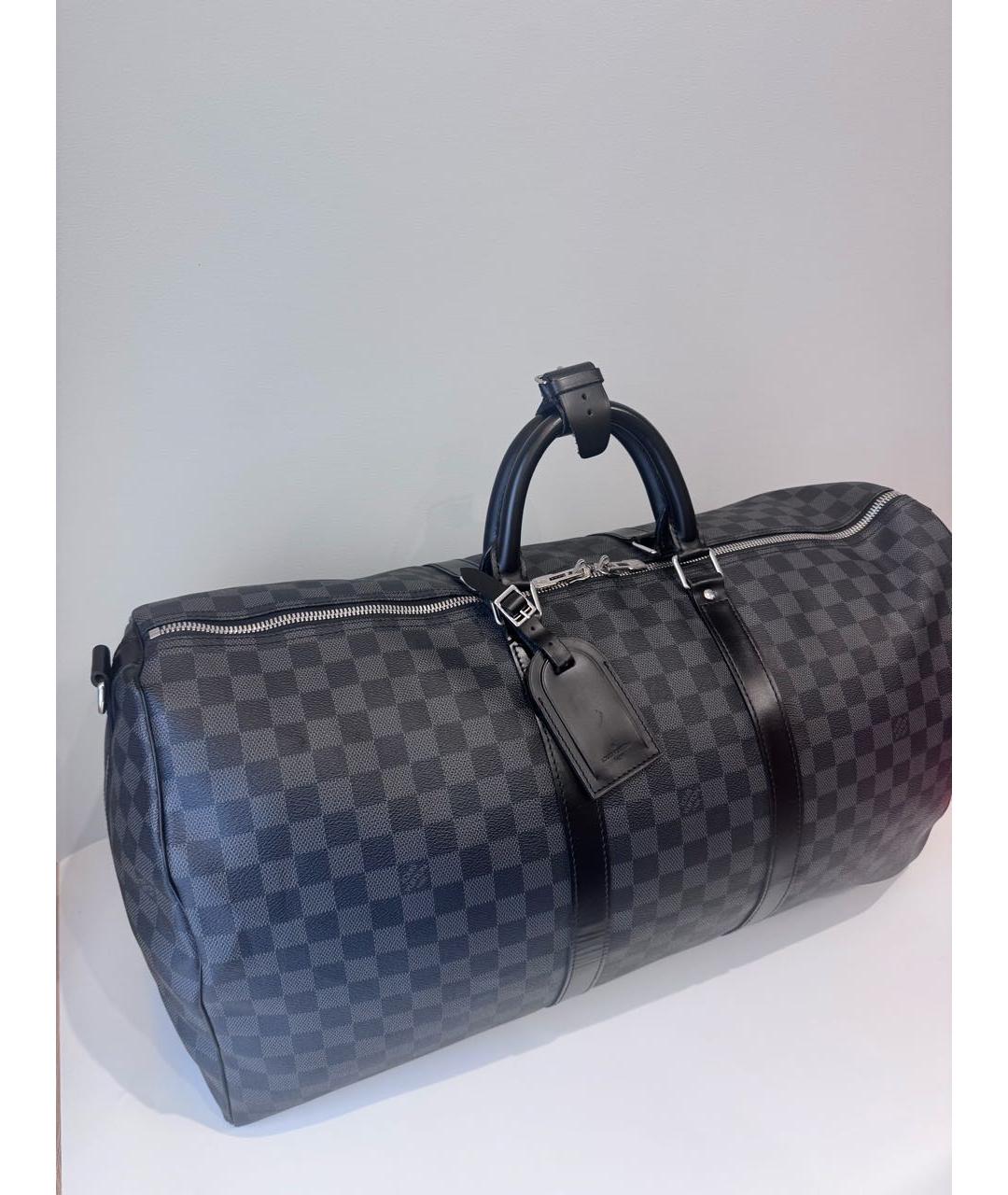 LOUIS VUITTON Черная дорожная/спортивная сумка, фото 4