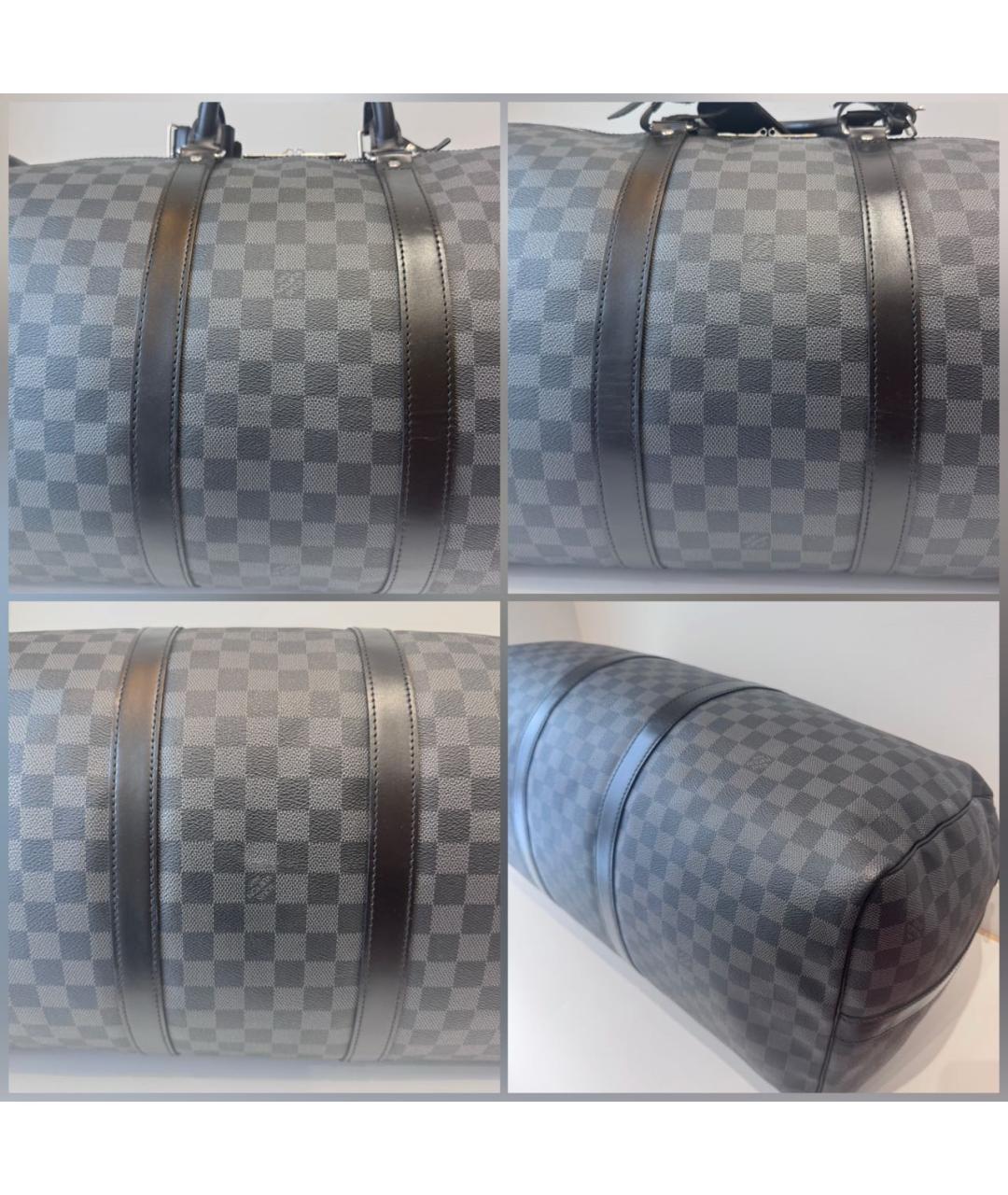 LOUIS VUITTON Черная дорожная/спортивная сумка, фото 6