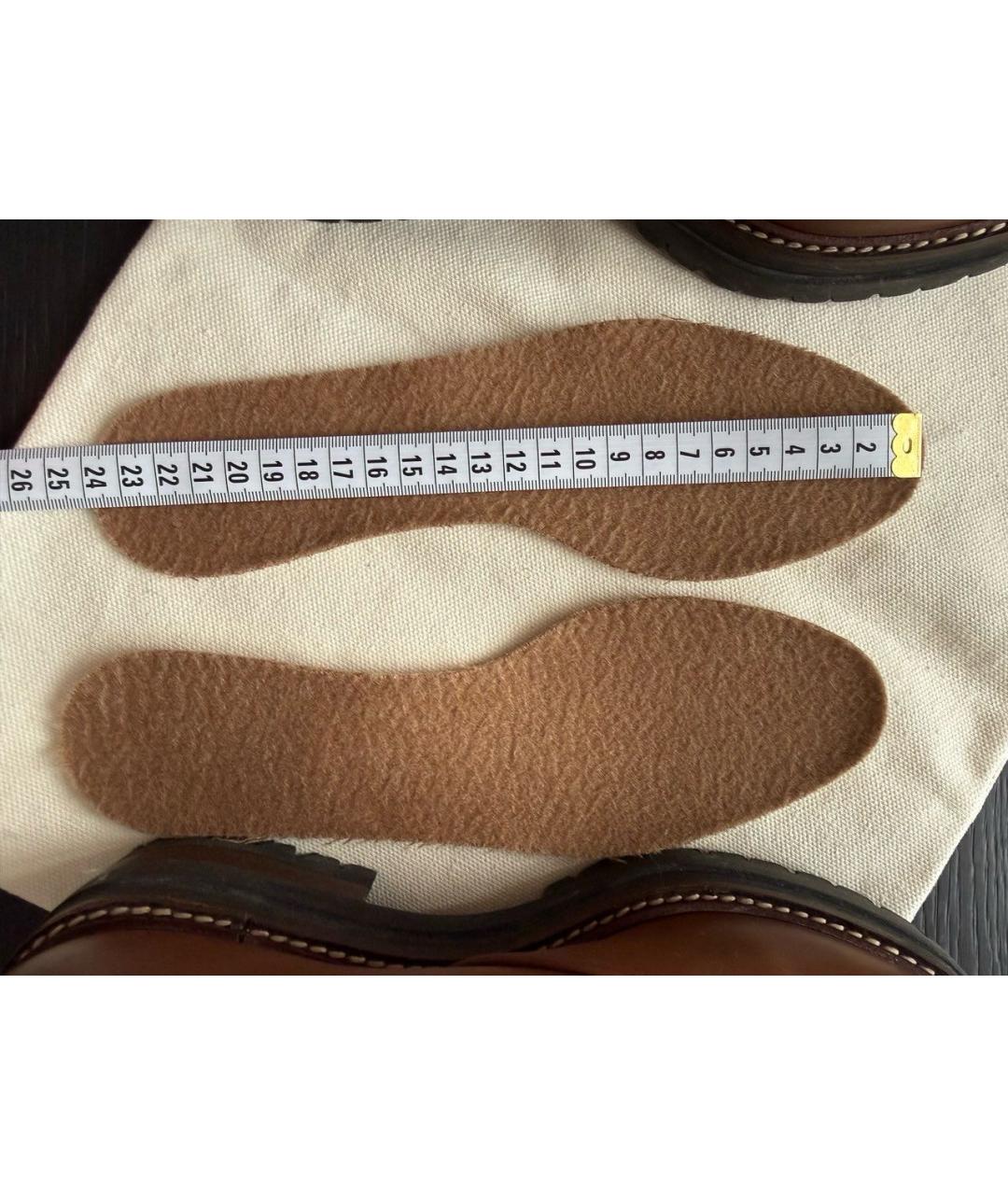 MAX MARA Коричневые кожаные ботинки, фото 3