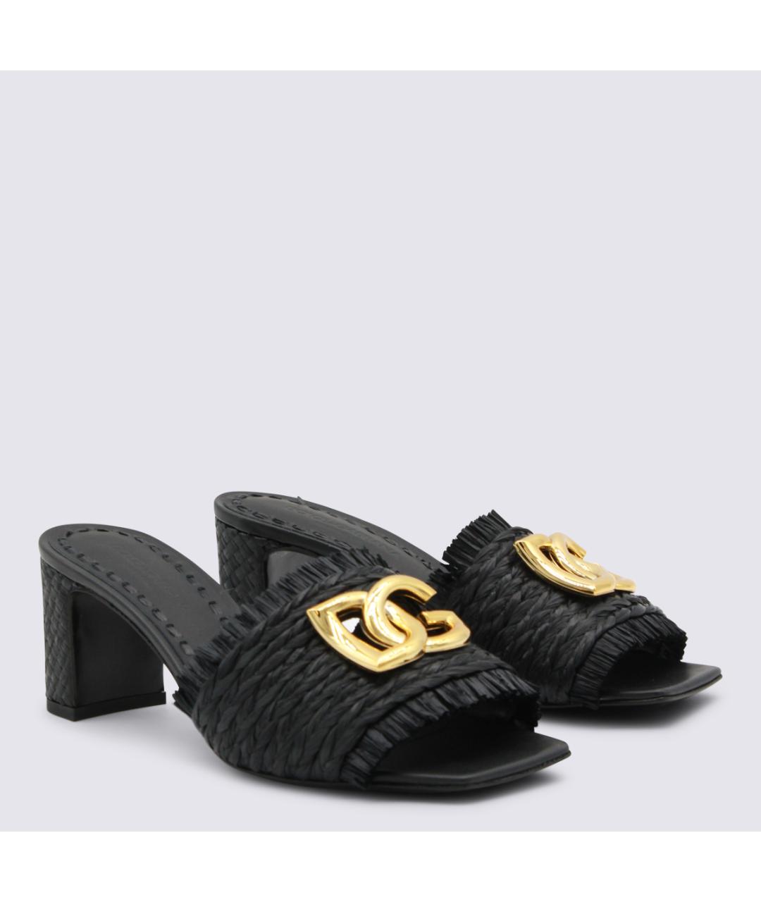 DOLCE&GABBANA Черные мюли, фото 2