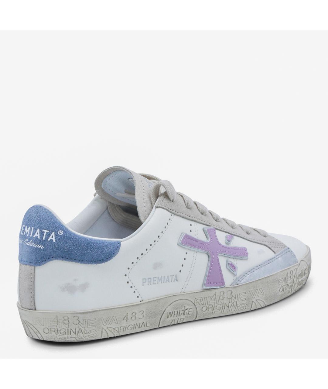 PREMIATA Белые кожаные кеды, фото 3