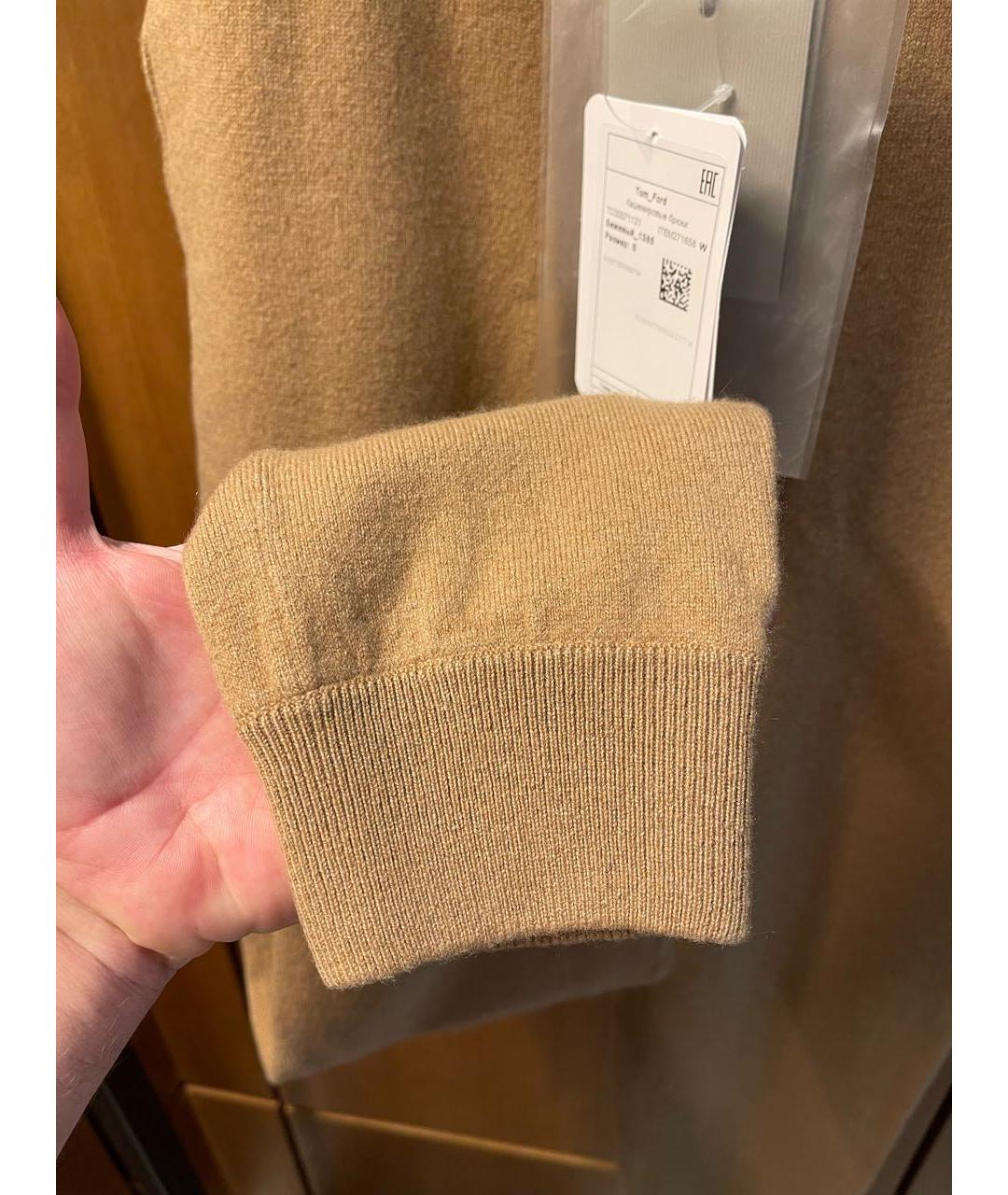 TOM FORD Бежевые кашемировые брюки узкие, фото 8
