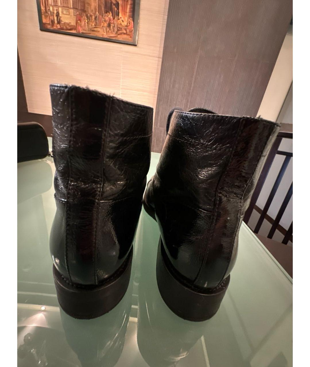 CHANEL Черные кожаные ботинки, фото 4