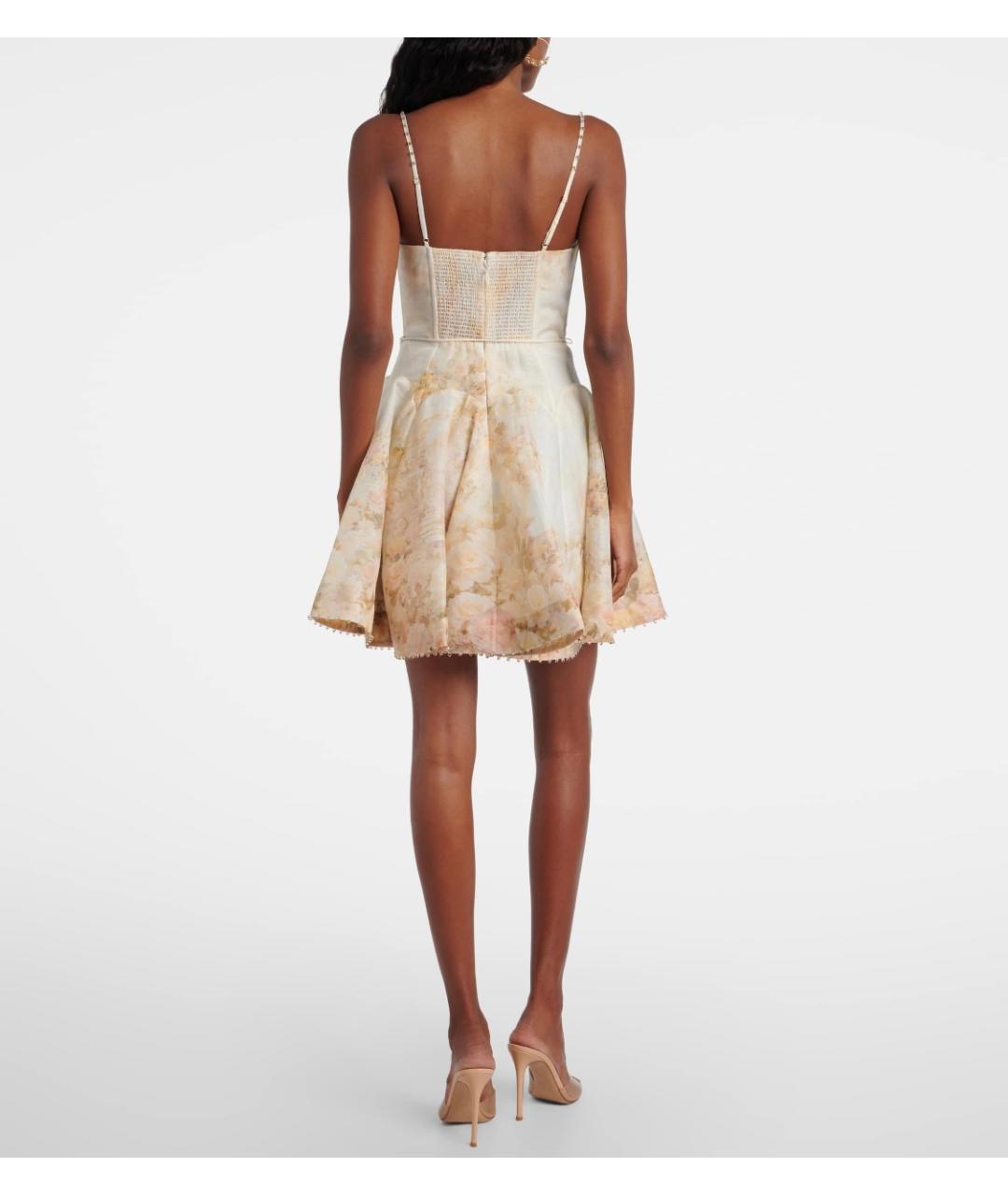 ZIMMERMANN Мульти льняное коктейльное платье, фото 3
