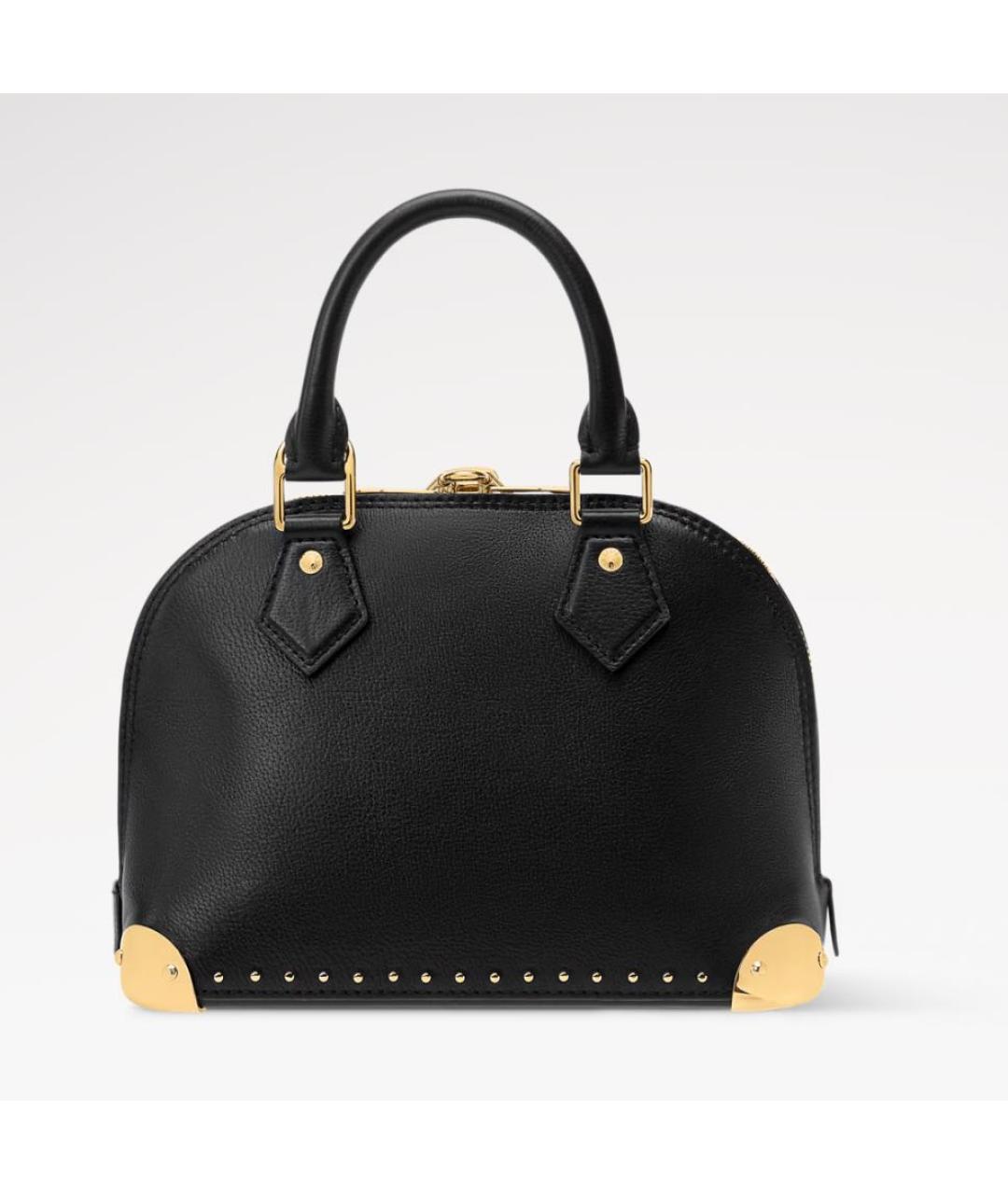 LOUIS VUITTON Черная кожаная сумка с короткими ручками, фото 4