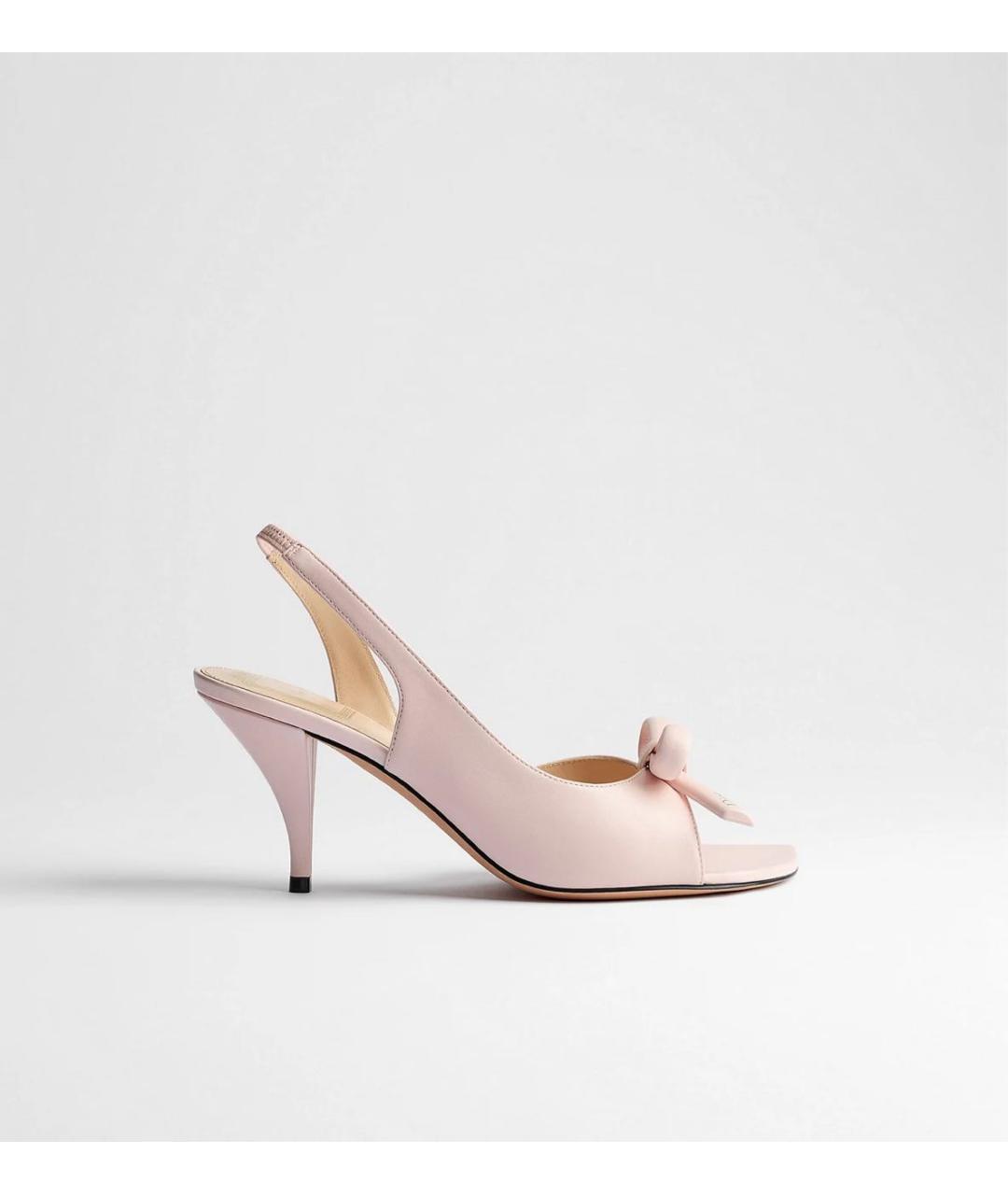 CHRISTIAN DIOR Розовые кожаные босоножки, фото 5