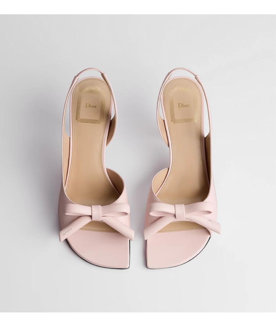 CHRISTIAN DIOR Розовые кожаные босоножки, фото 2