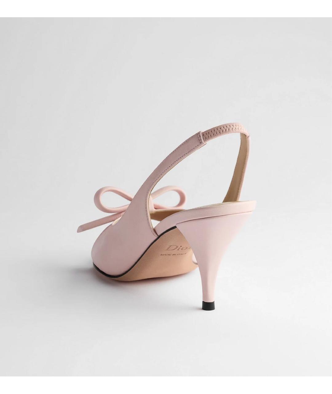 CHRISTIAN DIOR Розовые кожаные босоножки, фото 3