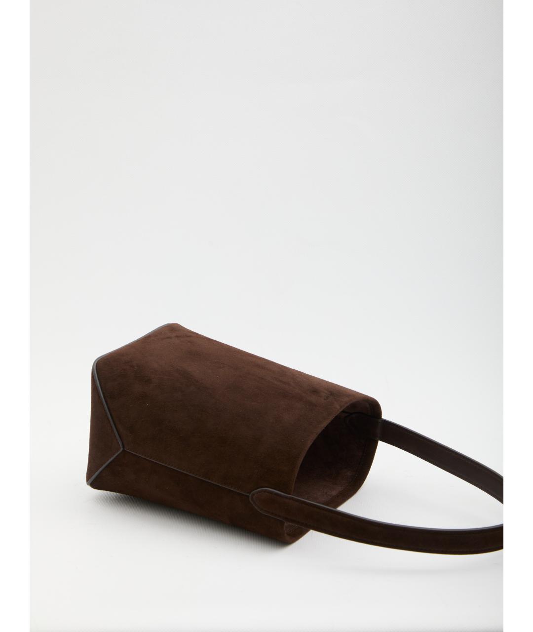 THE ROW Коричневая замшевая сумка через плечо, фото 4