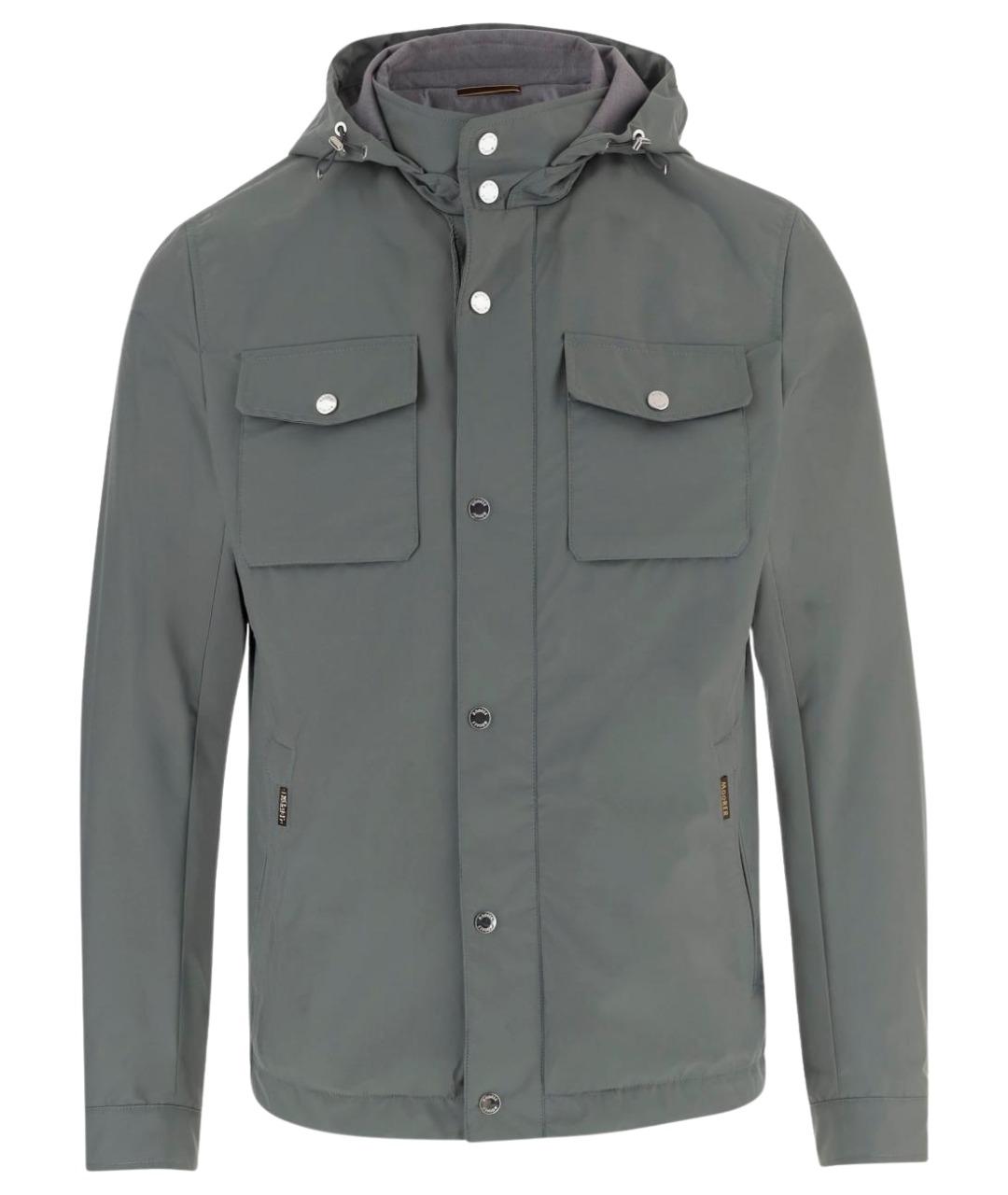 MOORER Серая полиэстеровая куртка, фото 1