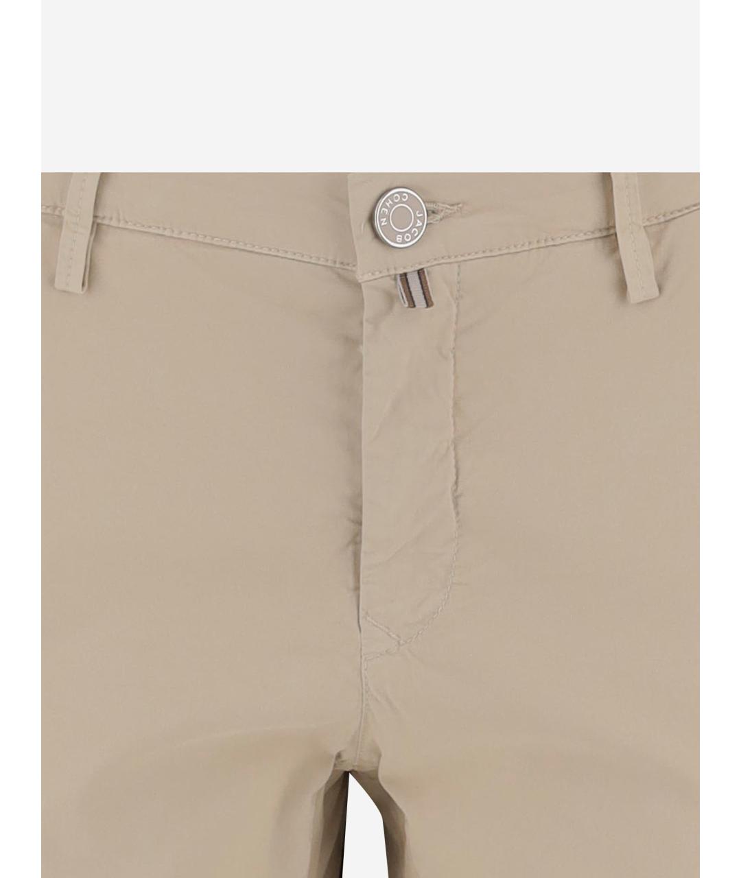 JACOB COHEN Бежевые хлопковые повседневные брюки, фото 3