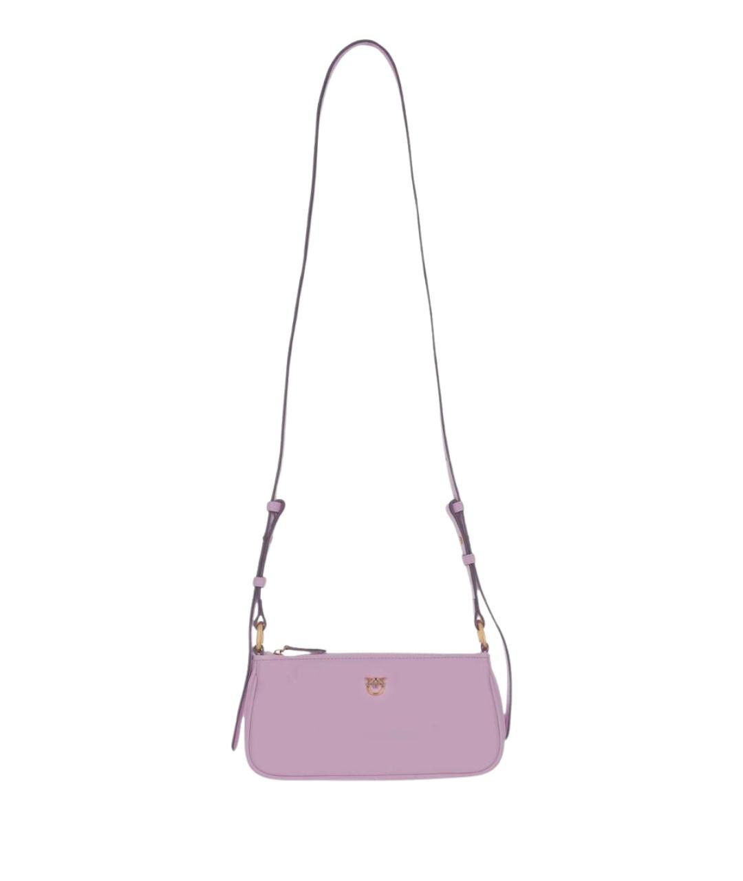 PINKO Фиолетовая кожаная сумка через плечо, фото 1