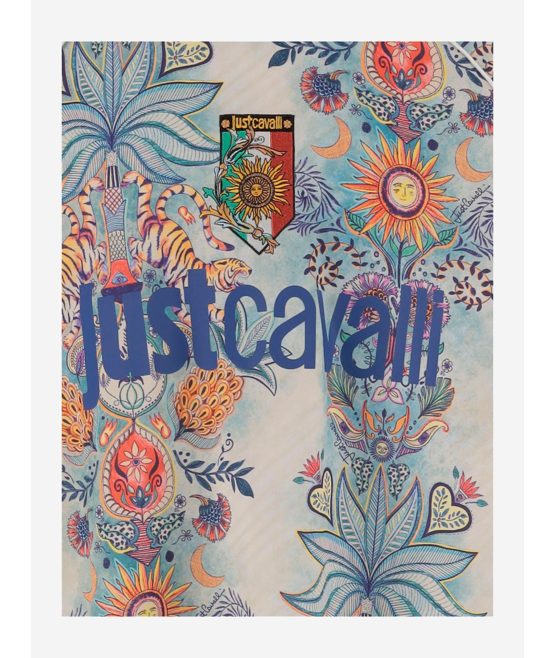 JUST CAVALLI Мульти хлопко-полиэстеровая футболка, фото 3
