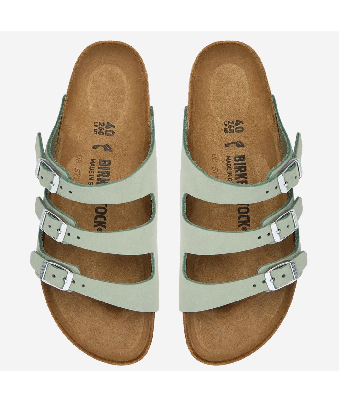 BIRKENSTOCK Зеленые замшевые сандалии, фото 2