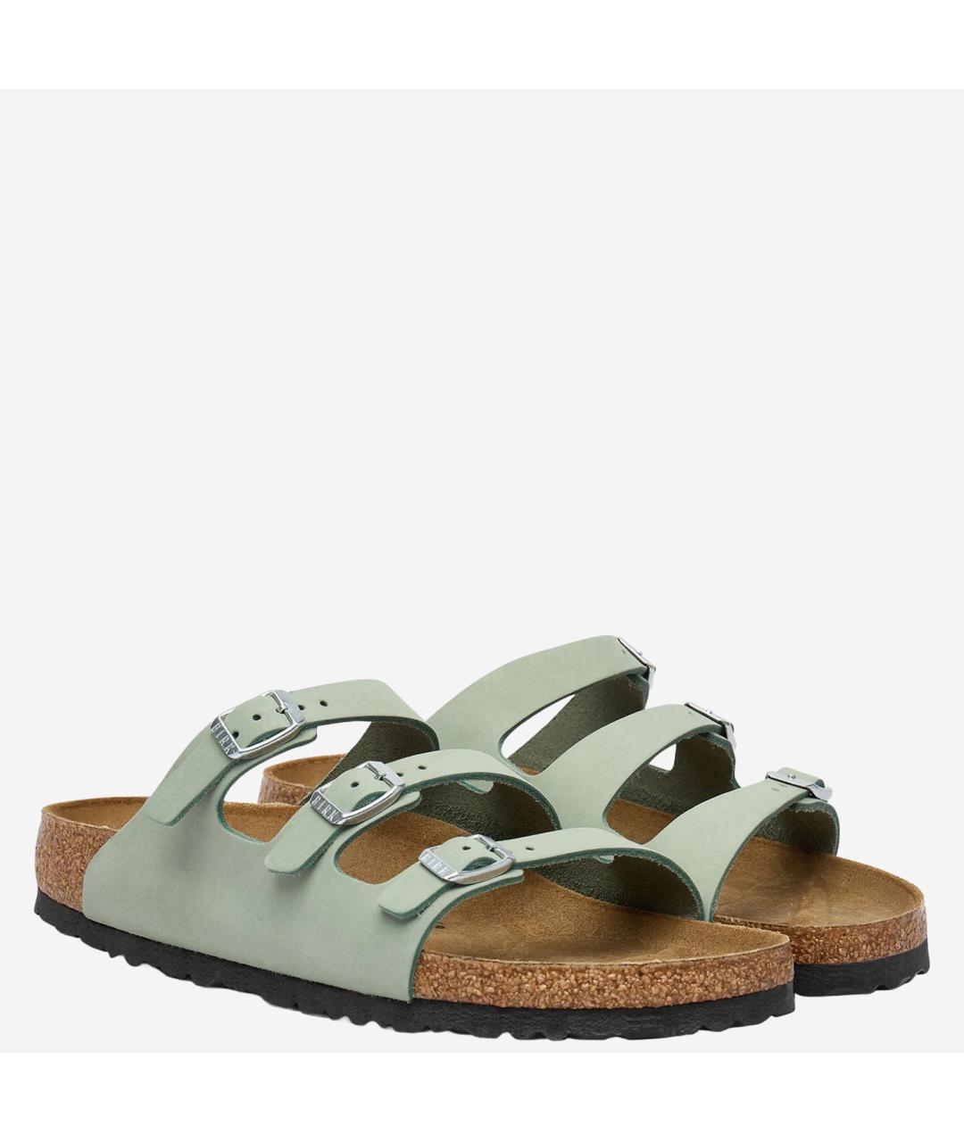 BIRKENSTOCK Зеленые замшевые сандалии, фото 3