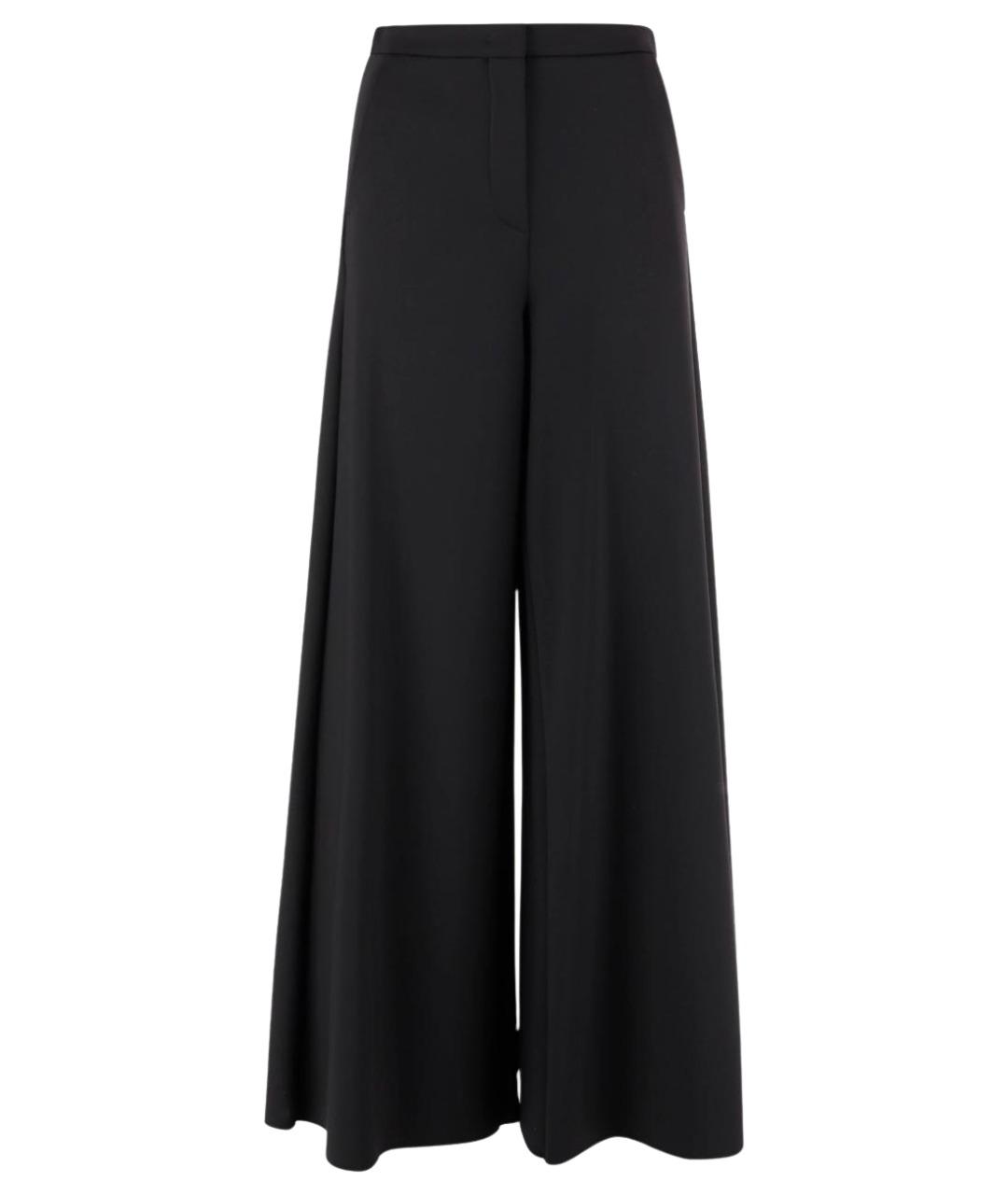 MAX MARA Черные хлопковые брюки широкие, фото 1