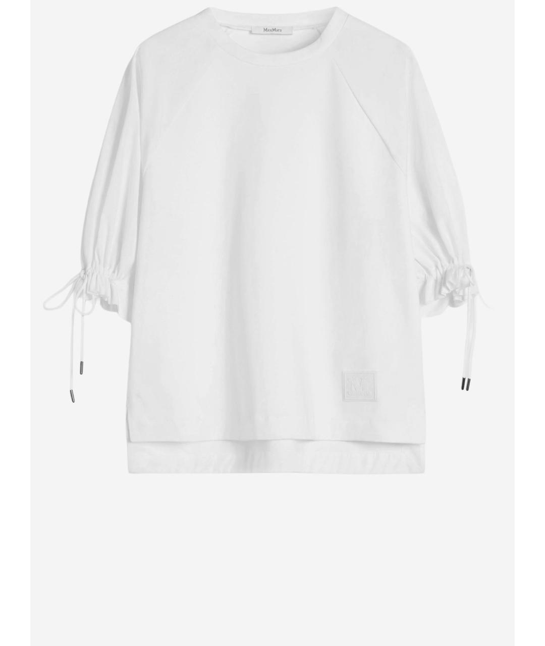 MAX MARA Белая хлопковая майка, фото 4