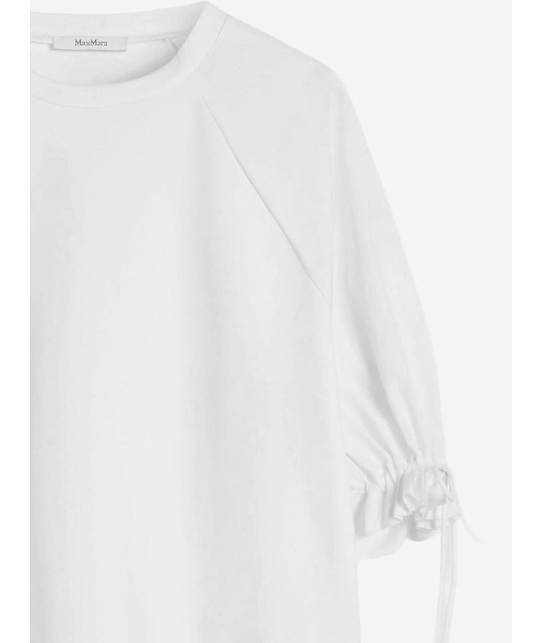 MAX MARA Белая хлопковая майка, фото 3