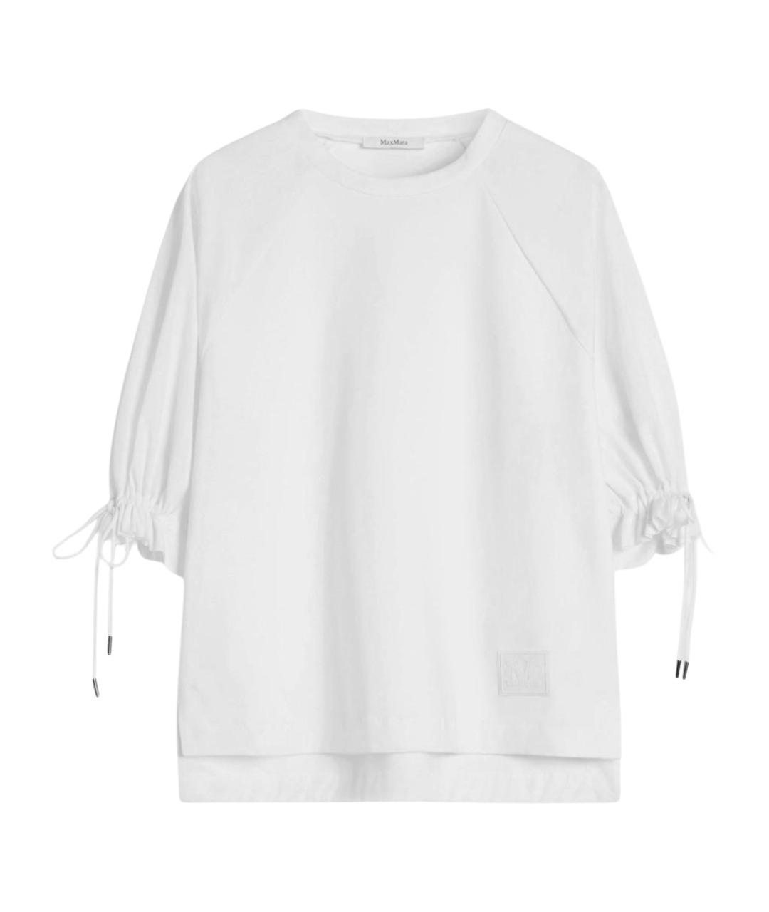 MAX MARA Белая хлопковая майка, фото 1