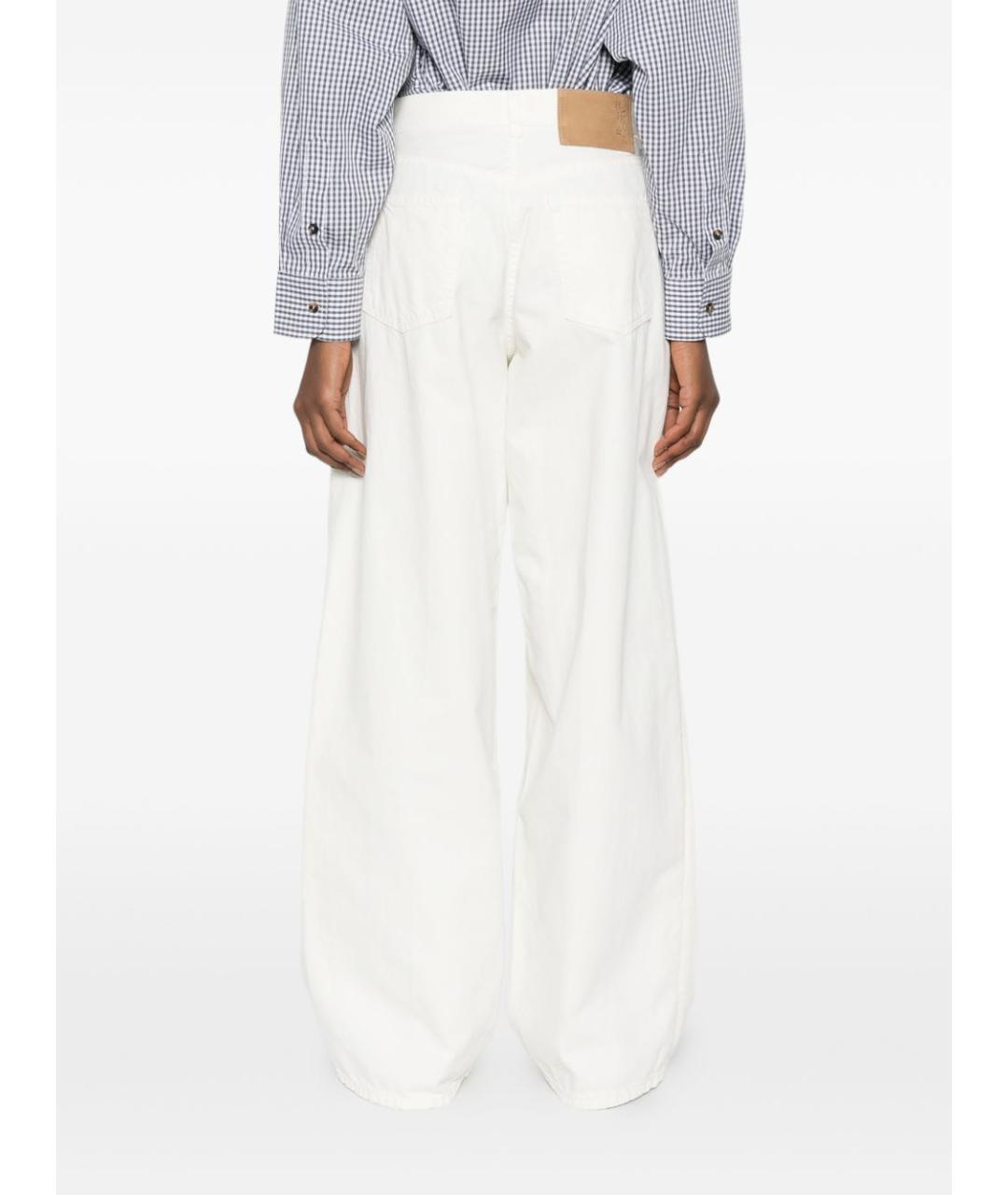 HAIKURE Белые хлопковые прямые джинсы, фото 5