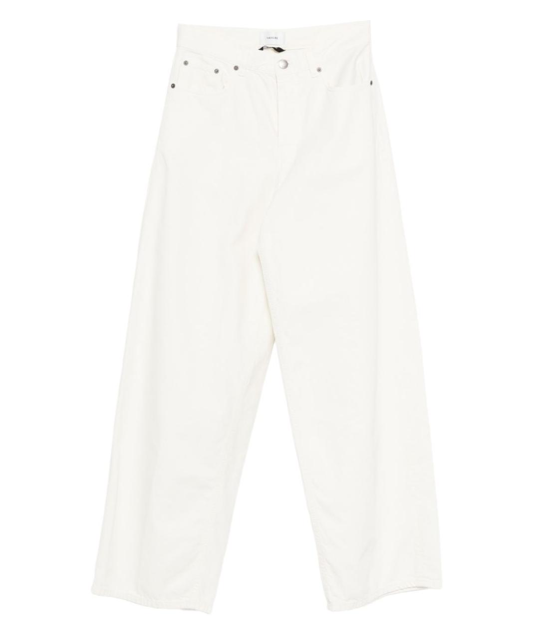 HAIKURE Белые хлопковые прямые джинсы, фото 1