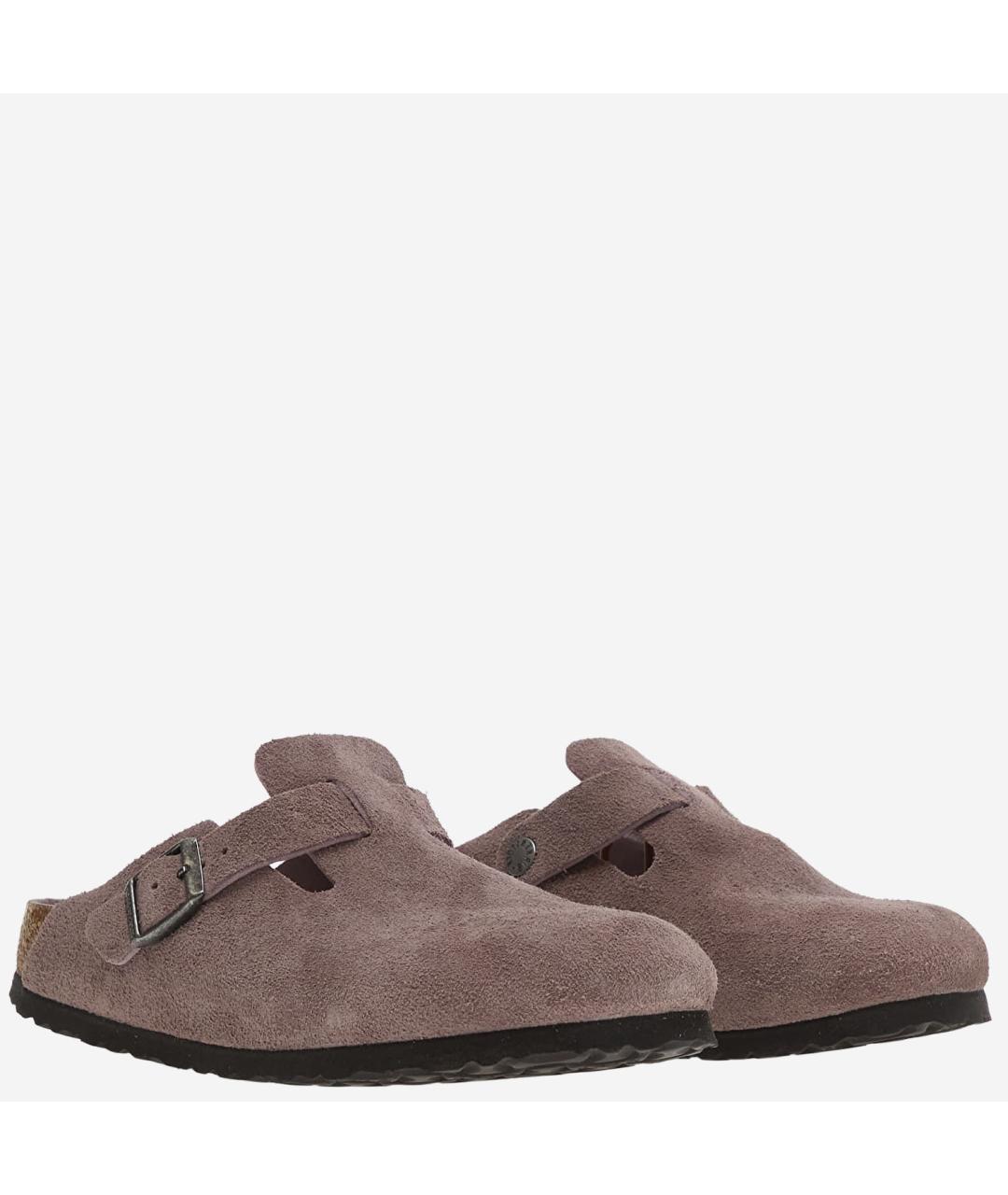 BIRKENSTOCK Фиолетовые замшевые мюли, фото 3