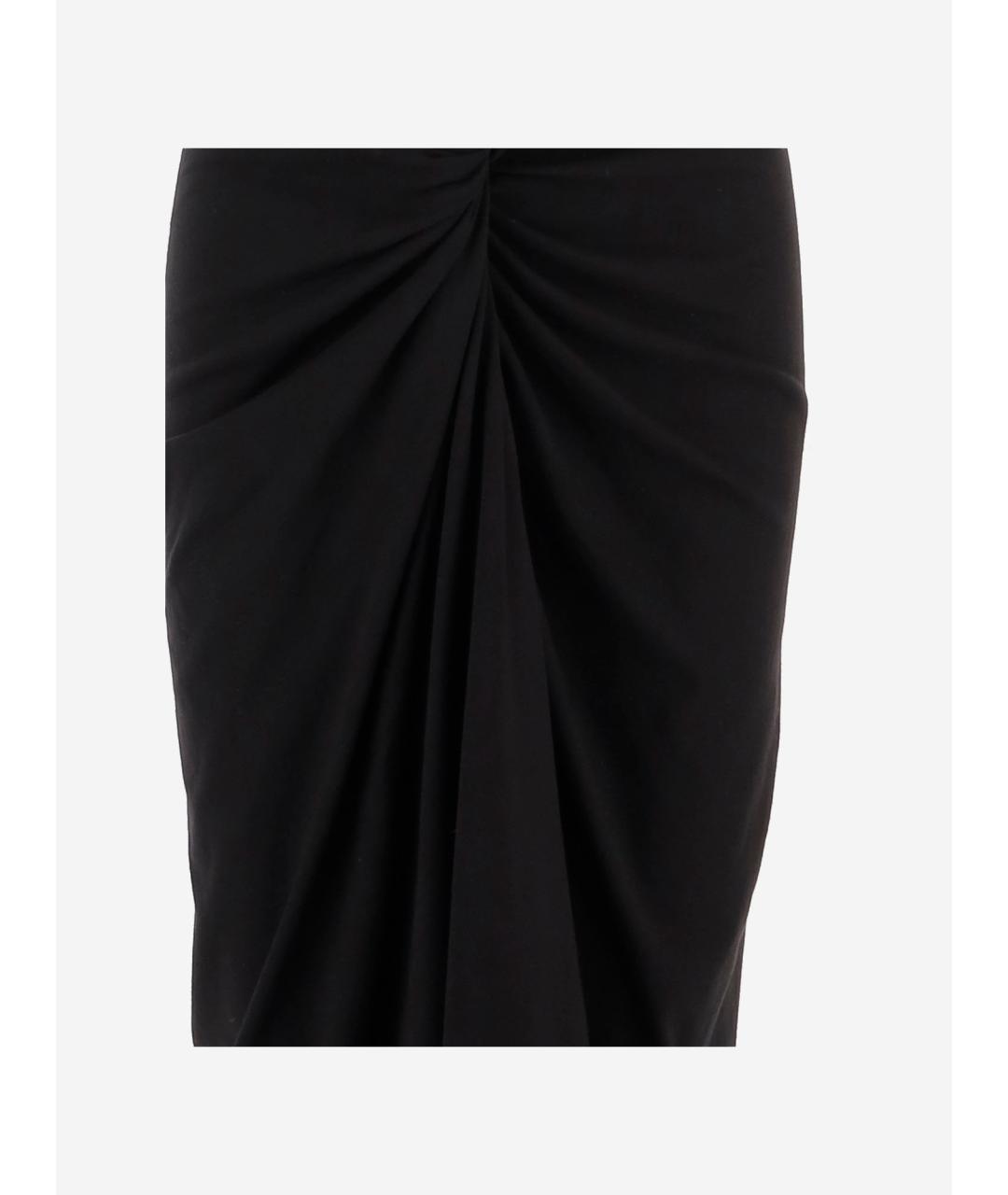 DRIES VAN NOTEN Черная хлопковая юбка миди, фото 3