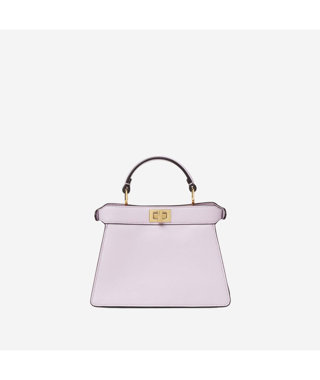 FENDI Розовая кожаная сумка с короткими ручками, фото 3