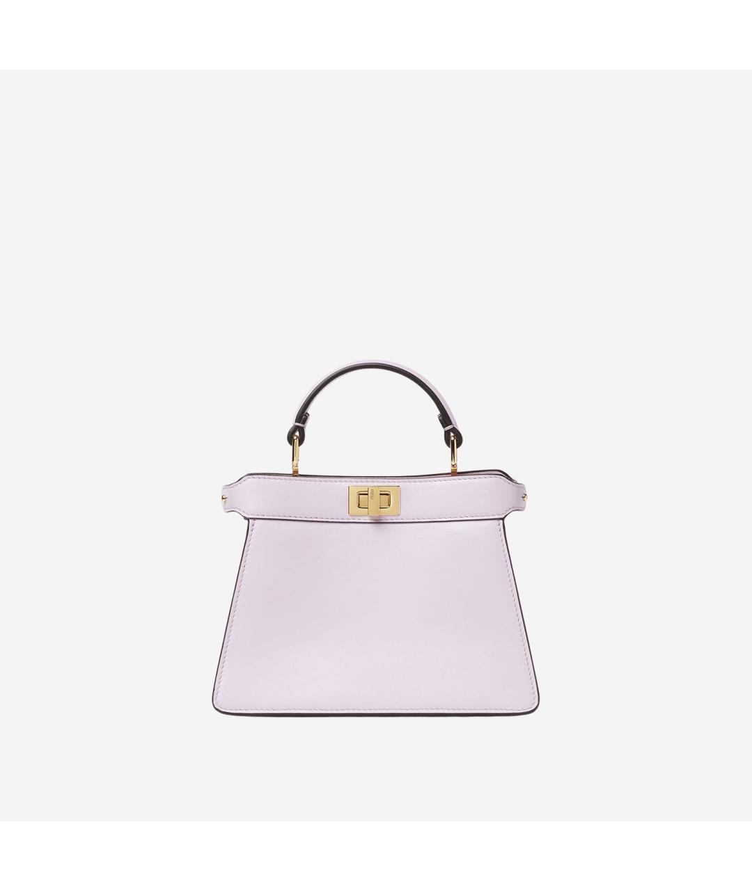 FENDI Розовая кожаная сумка с короткими ручками, фото 5