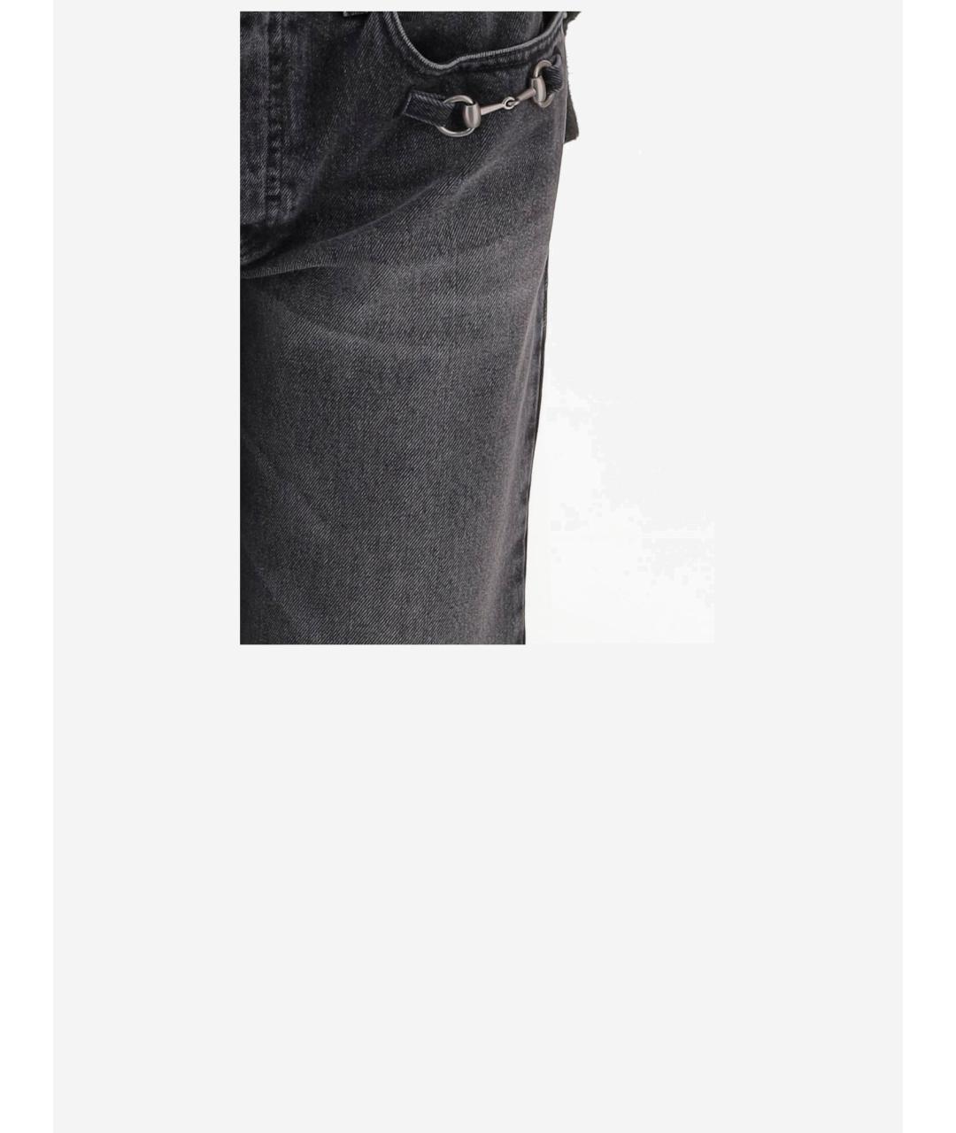 GUCCI Темно-синие хлопковые джинсы клеш, фото 3