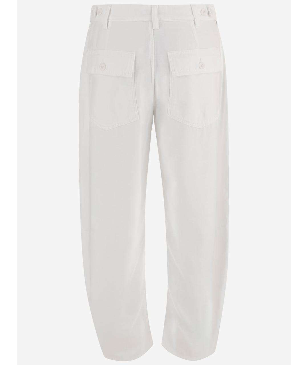 POLO RALPH LAUREN Белые хлопковые прямые брюки, фото 2