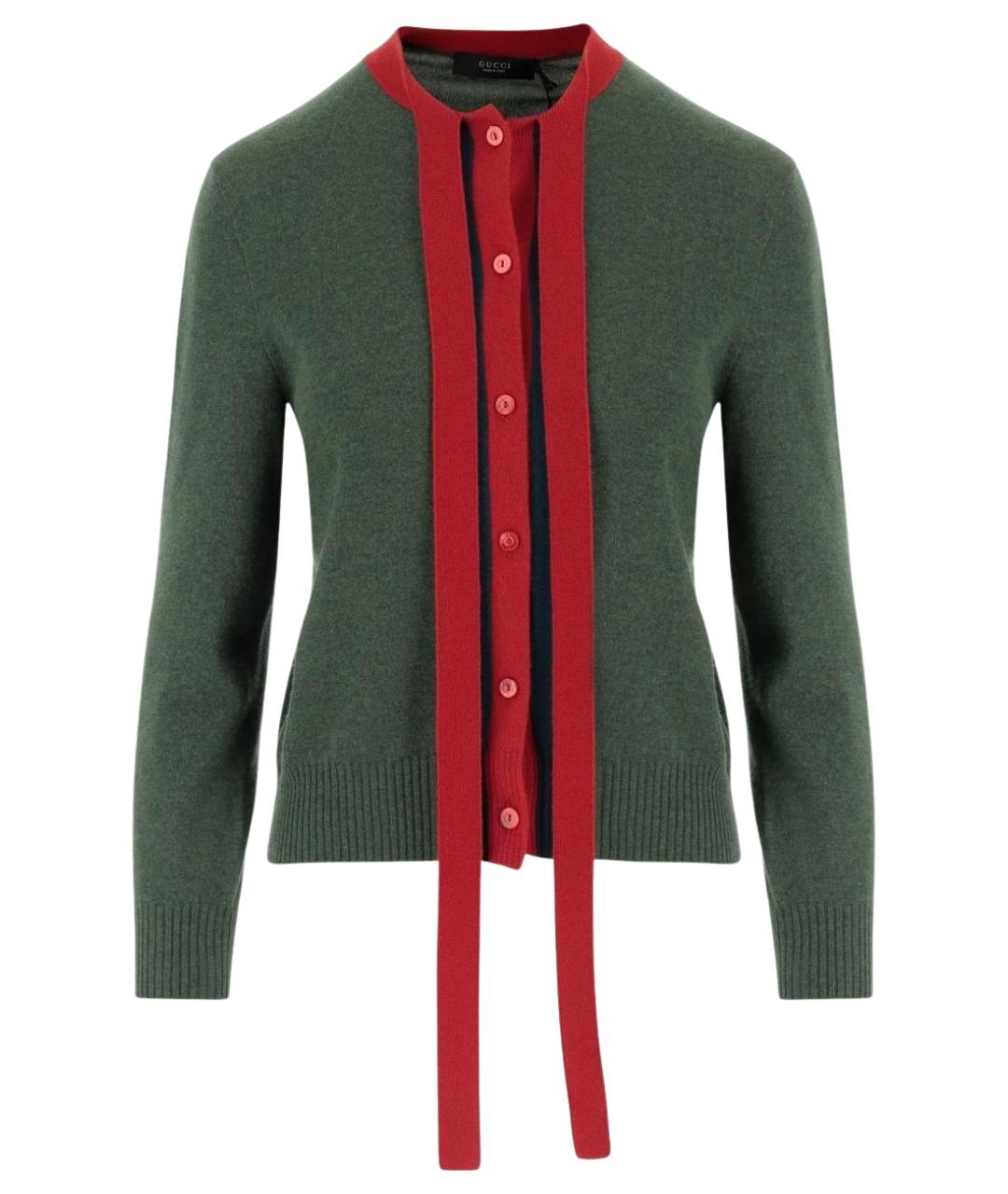 GUCCI Зеленый кашемировый кардиган, фото 1