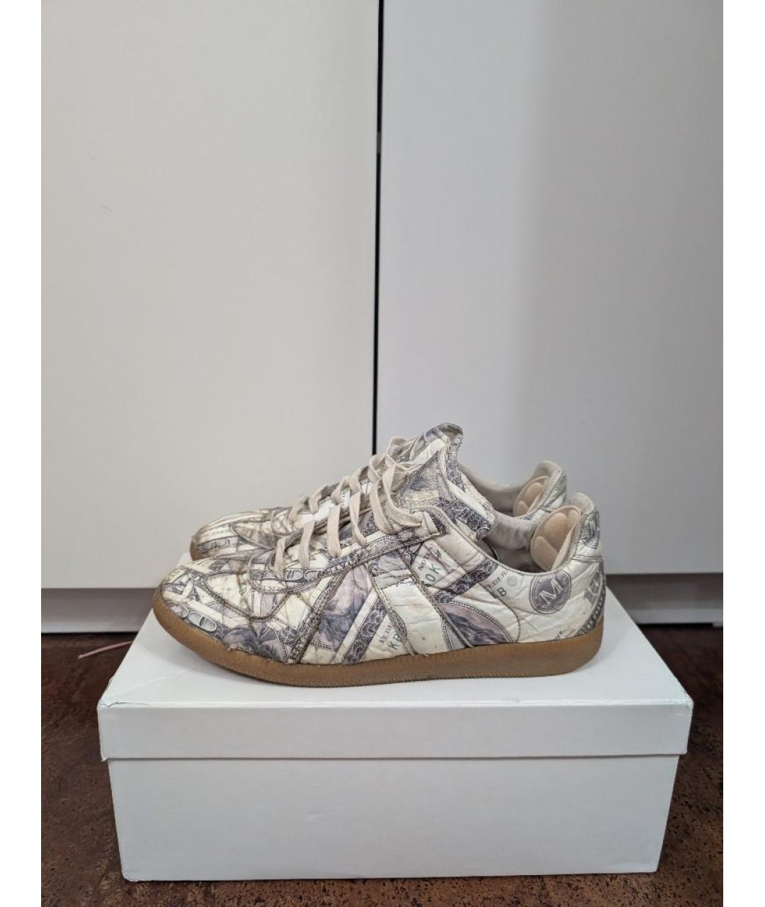 MAISON MARGIELA Мульти кожаные низкие кроссовки / кеды, фото 6