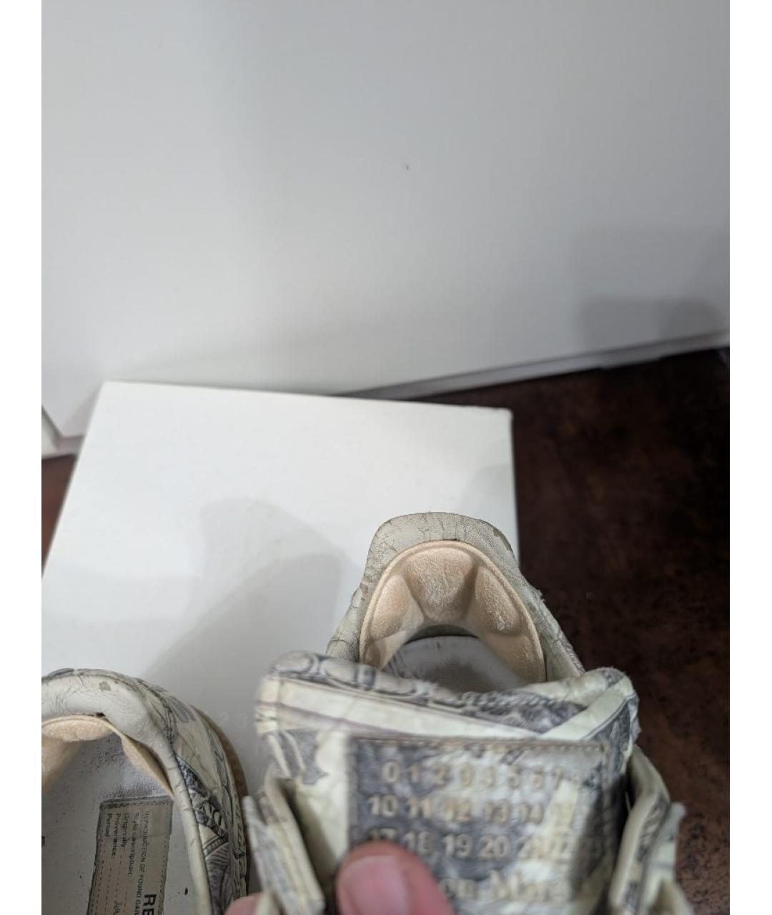 MAISON MARGIELA Мульти кожаные низкие кроссовки / кеды, фото 3