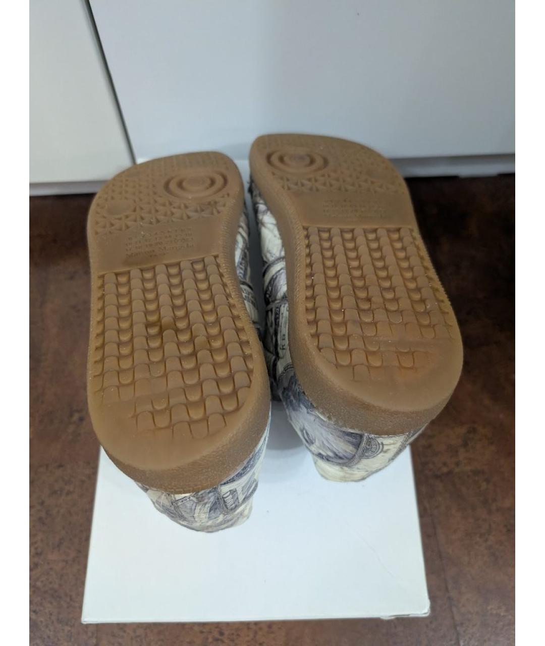 MAISON MARGIELA Мульти кожаные низкие кроссовки / кеды, фото 4