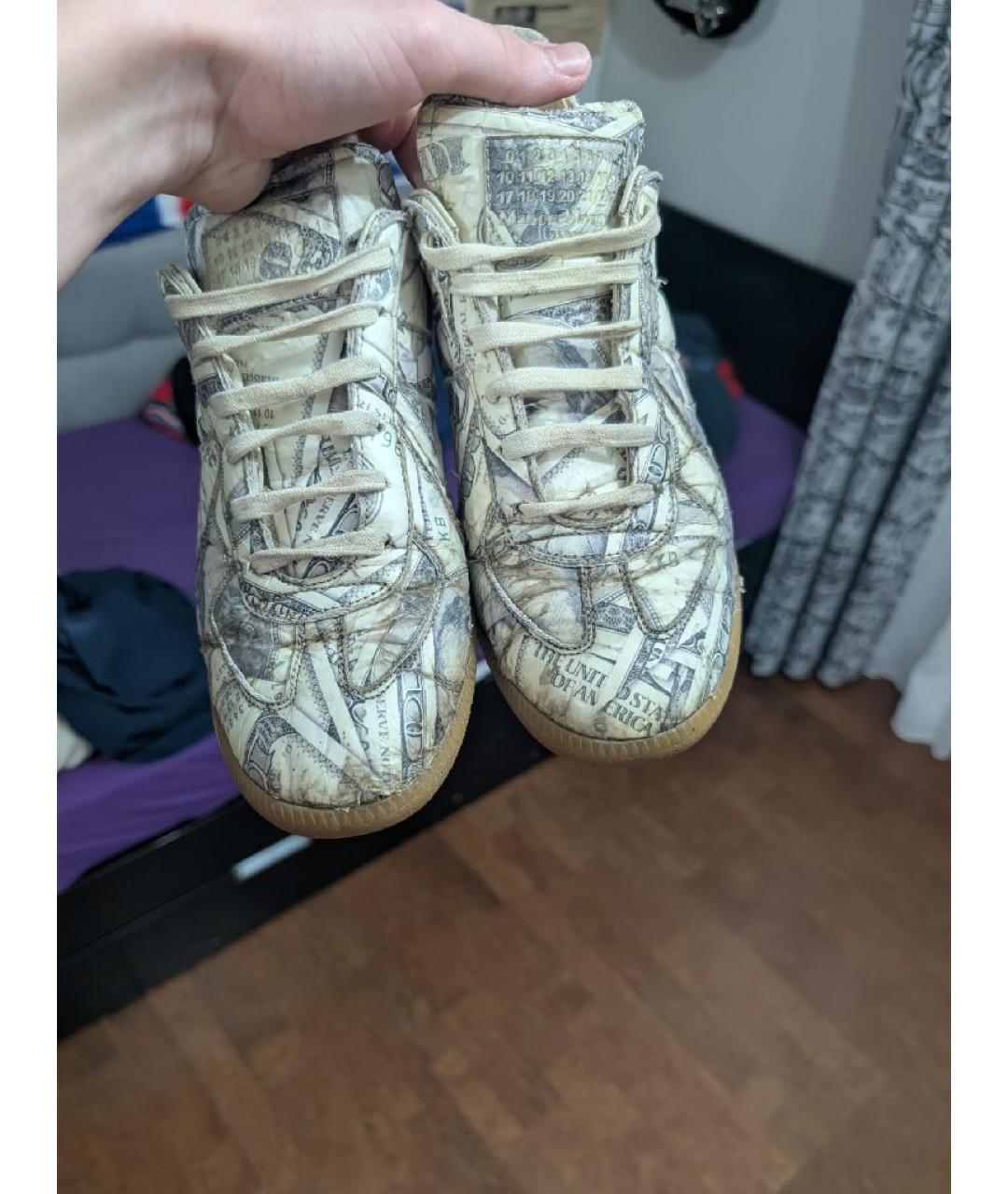 MAISON MARGIELA Мульти кожаные низкие кроссовки / кеды, фото 2