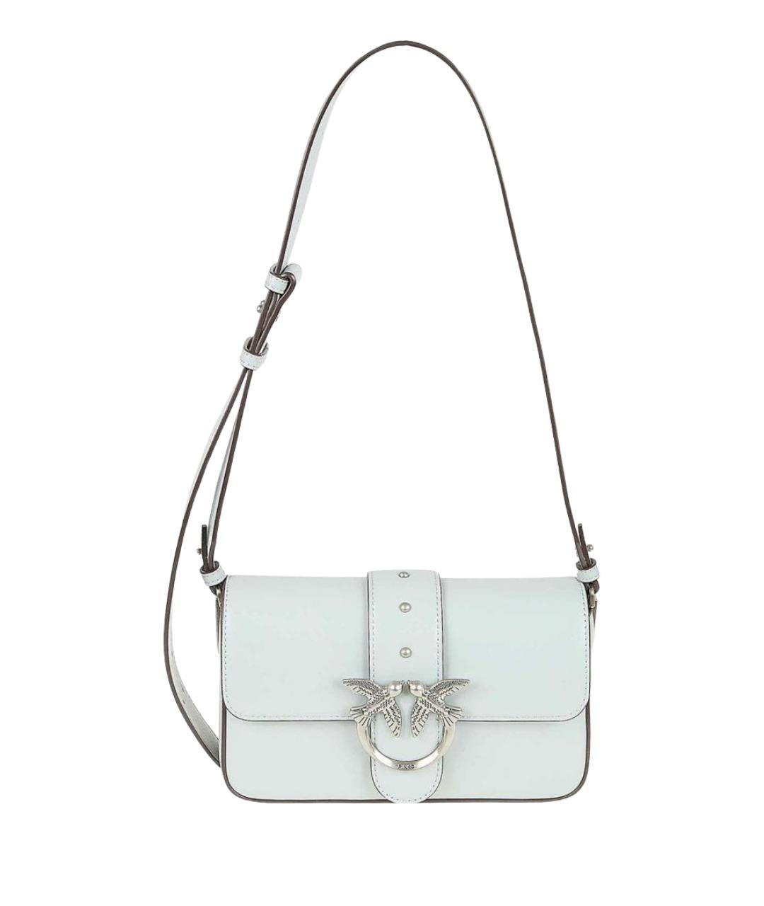 PINKO Серая кожаная сумка через плечо, фото 1