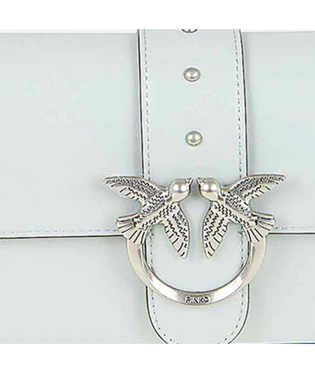 PINKO Серая кожаная сумка через плечо, фото 4