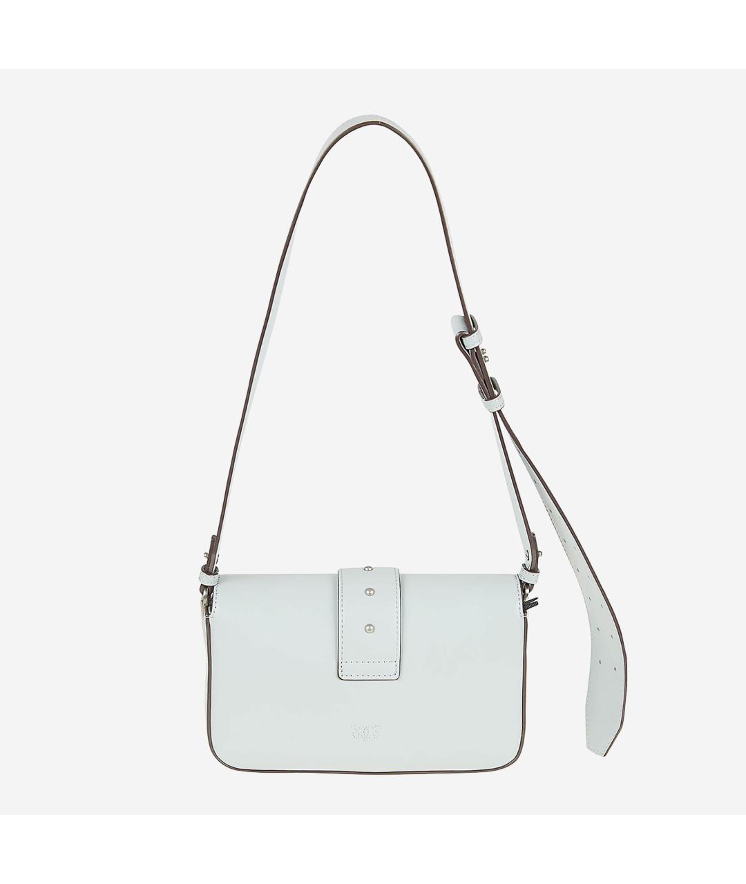 PINKO Серая кожаная сумка через плечо, фото 3