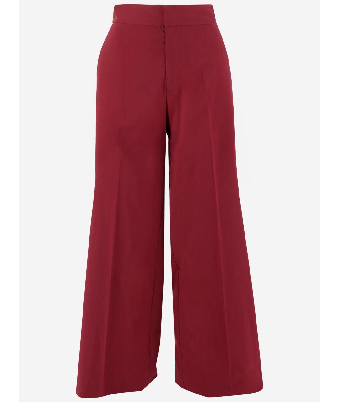 Sa Su Phi Бордовые хлопковые брюки широкие, фото 4