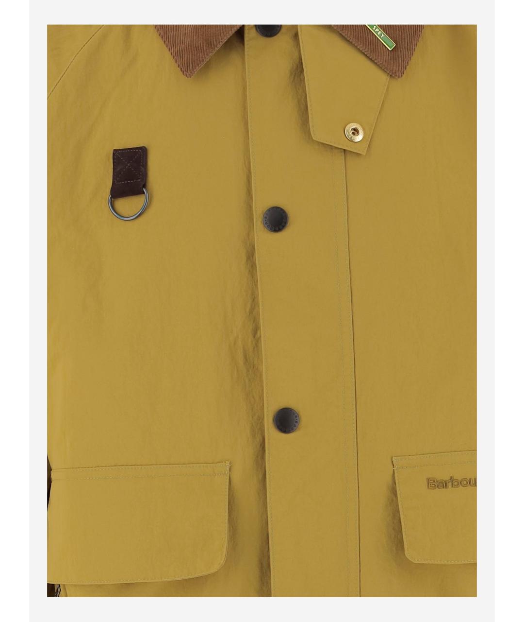BARBOUR Горчичная полиамидовая куртка, фото 3