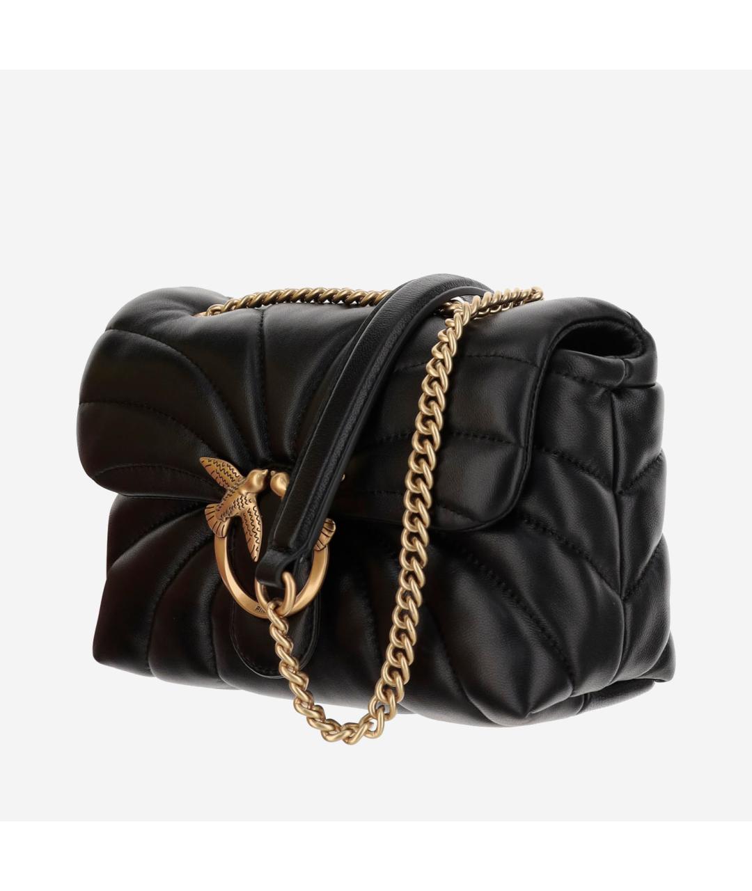 PINKO Черная кожаная сумка через плечо, фото 2