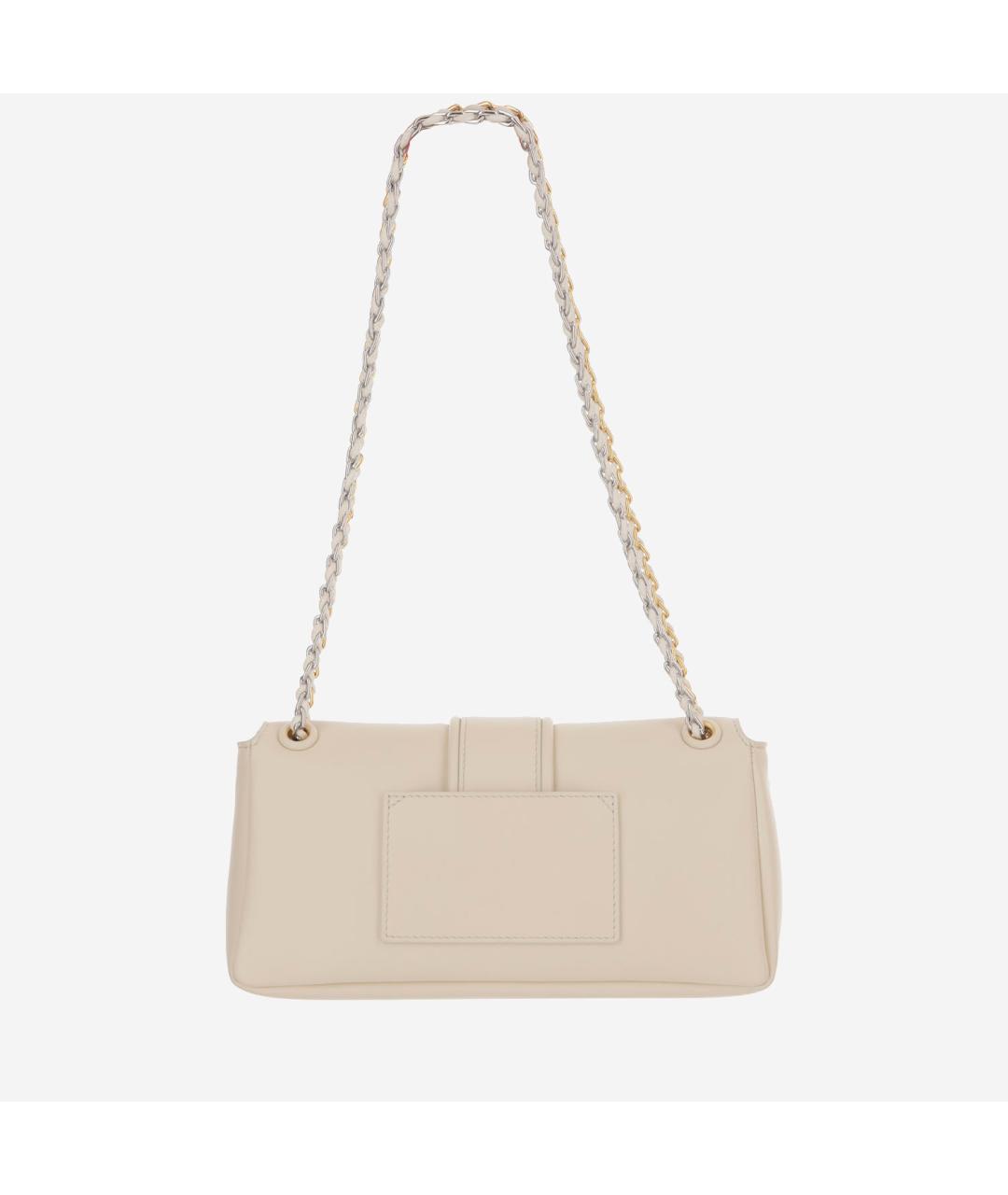 JACQUEMUS Бежевая кожаная сумка тоут, фото 3